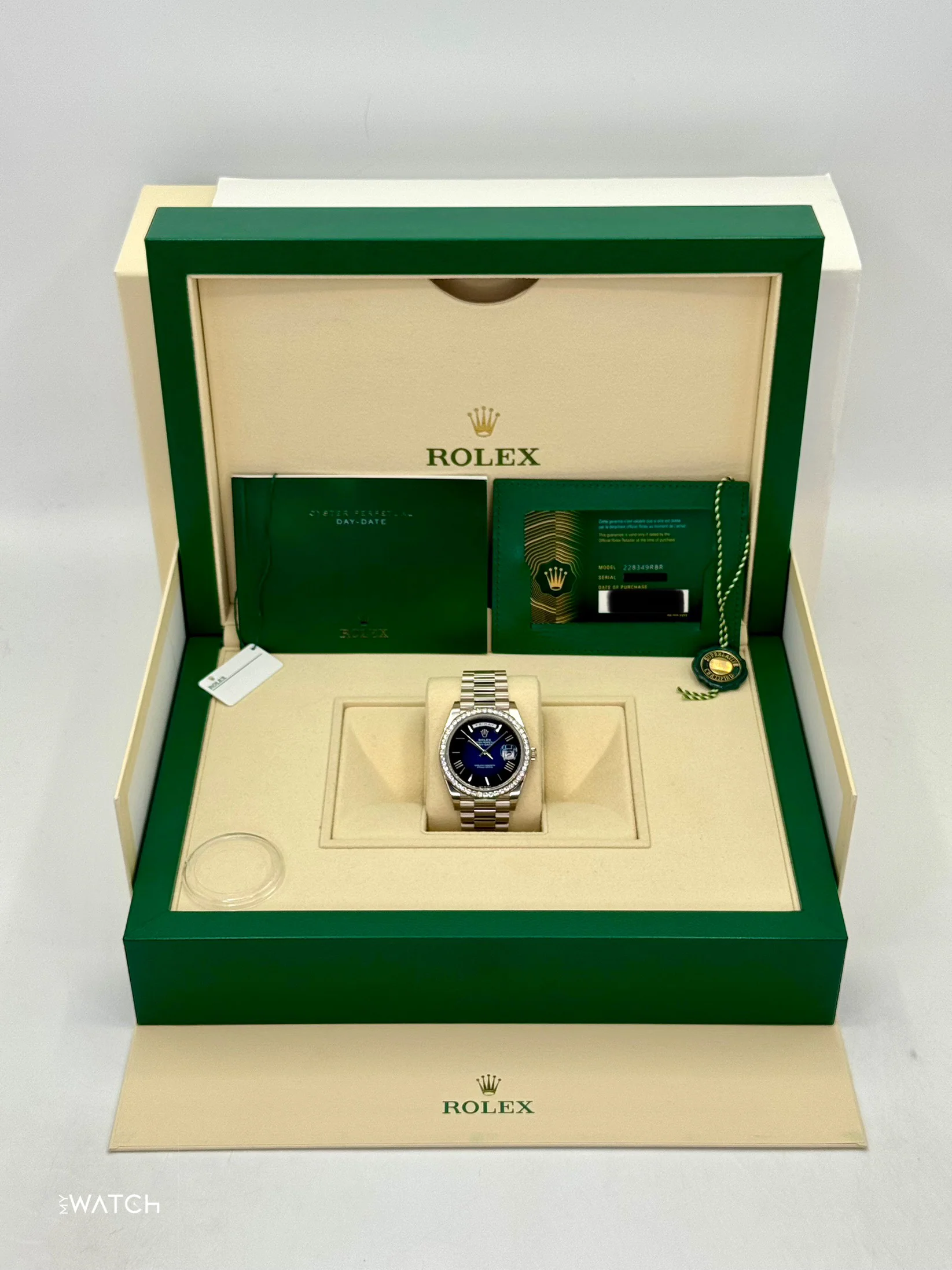 NEW 2025 Rolex Day-Date 40mm 228349RBR Presidential Blue Ombre Dial - Image 10