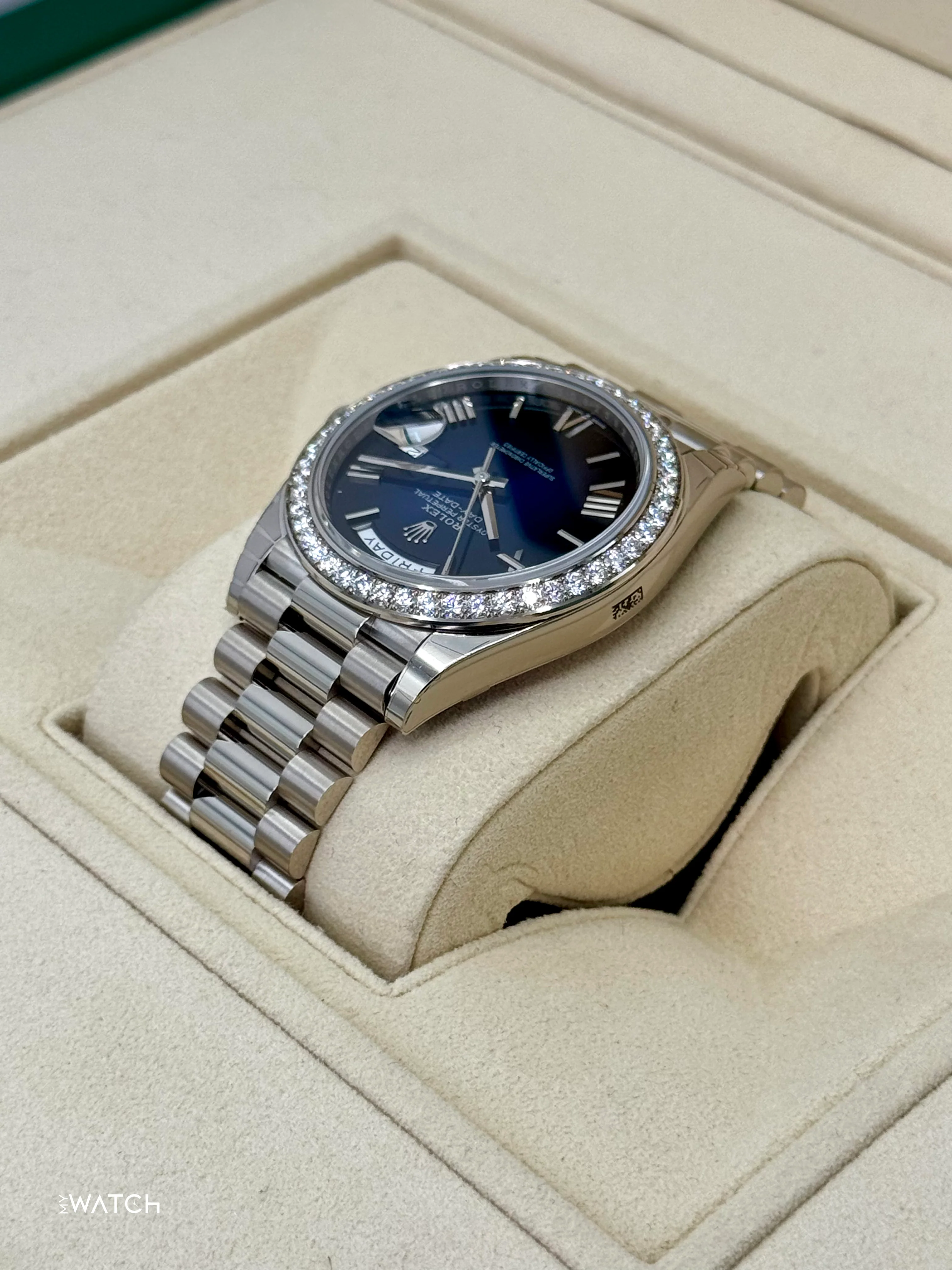 NEW 2025 Rolex Day-Date 40mm 228349RBR Presidential Blue Ombre Dial - Image 7