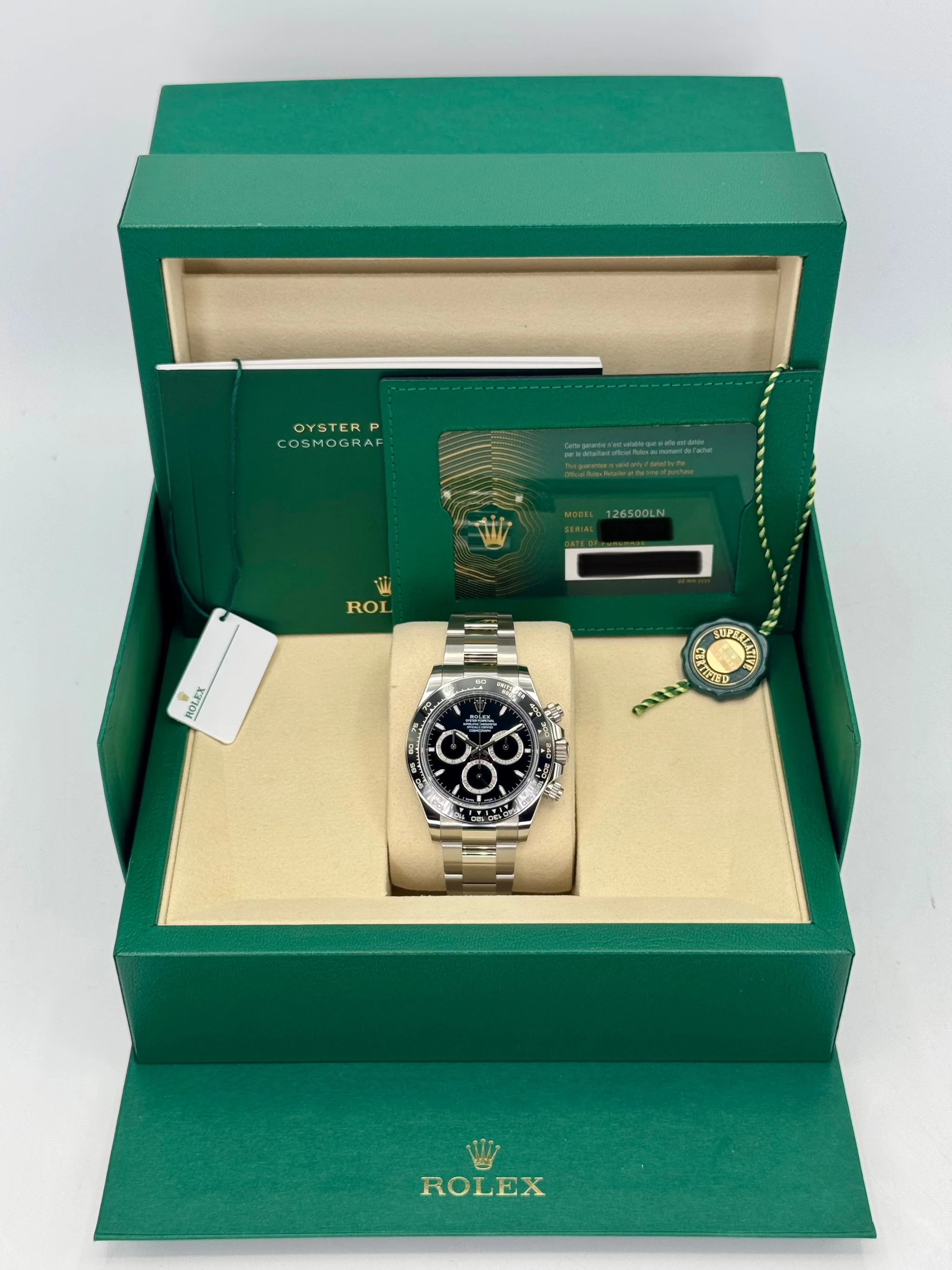 NEW 2025 Rolex Daytona 40mm 126500LN Stainless Steel Black Dial - Image 10