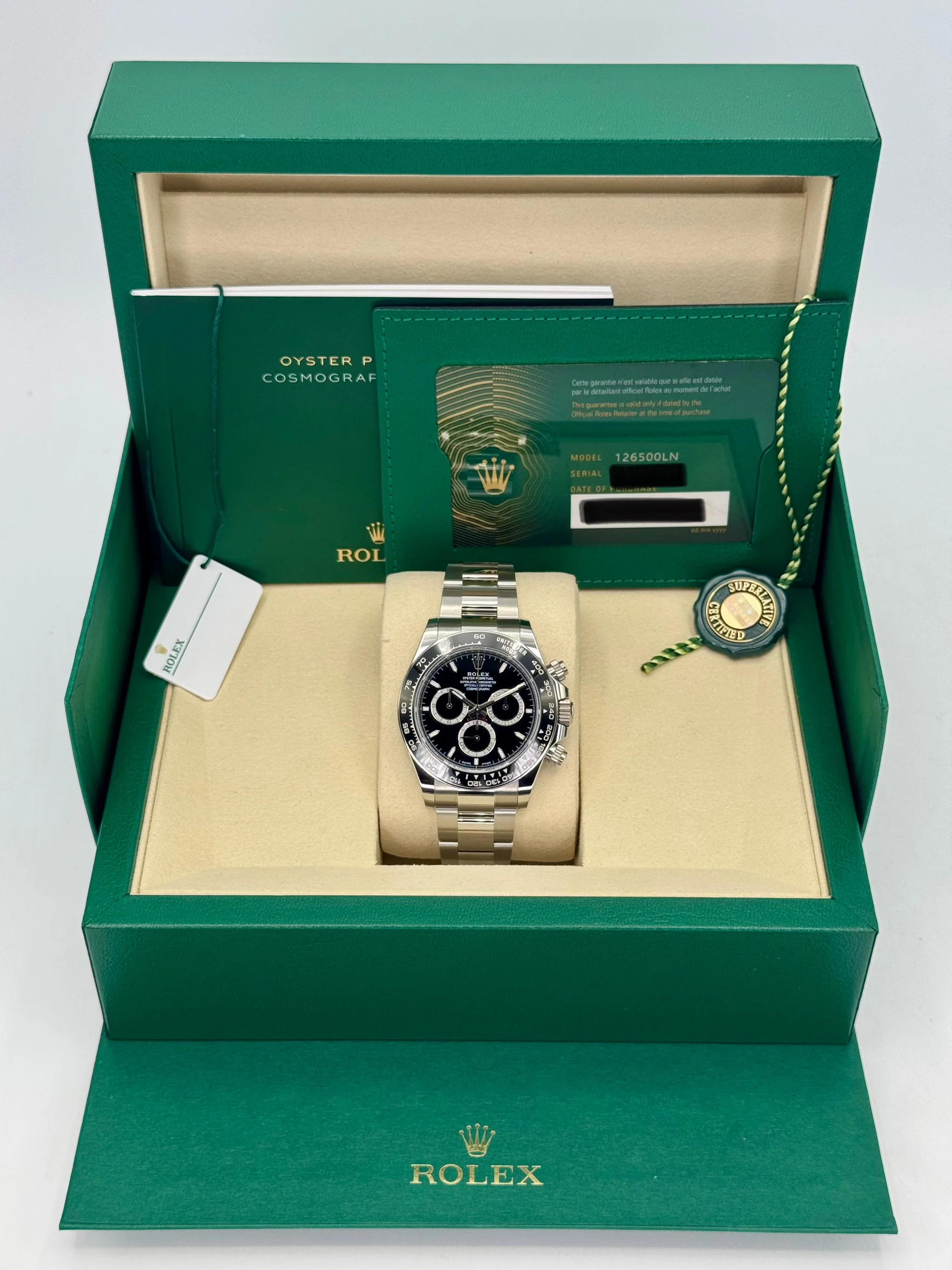 NEW 2025 Rolex Daytona 40mm 126500LN Stainless Steel Black Dial - Image 9