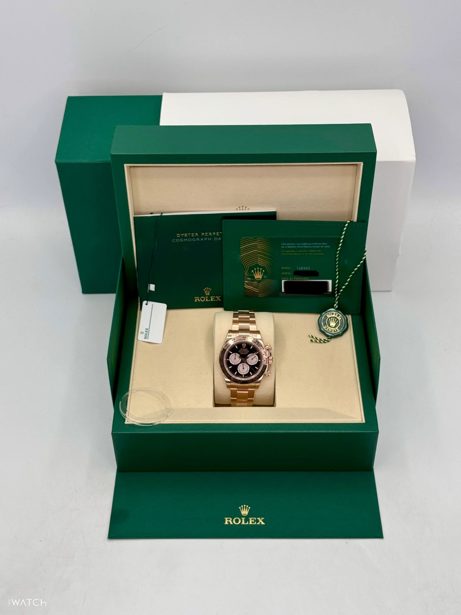 NEW 2025 Rolex Daytona 40mm 126505 Rose Gold Black Dial (STICKERED) - Image 9