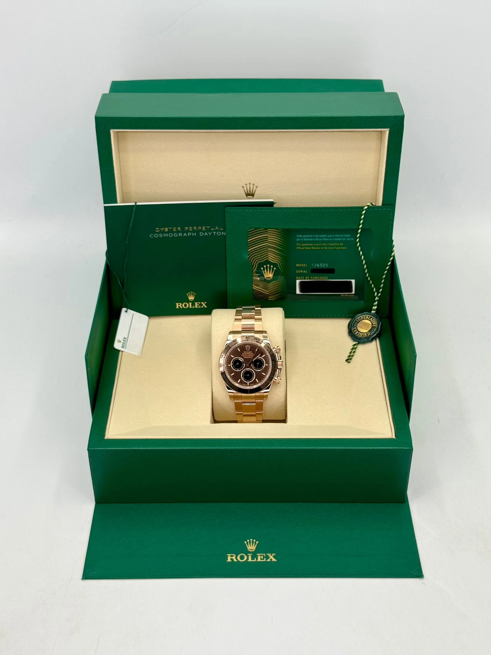 NEW 2025 Rolex Daytona 40mm 126505 Rose Gold Chocolate Dial - Image 9
