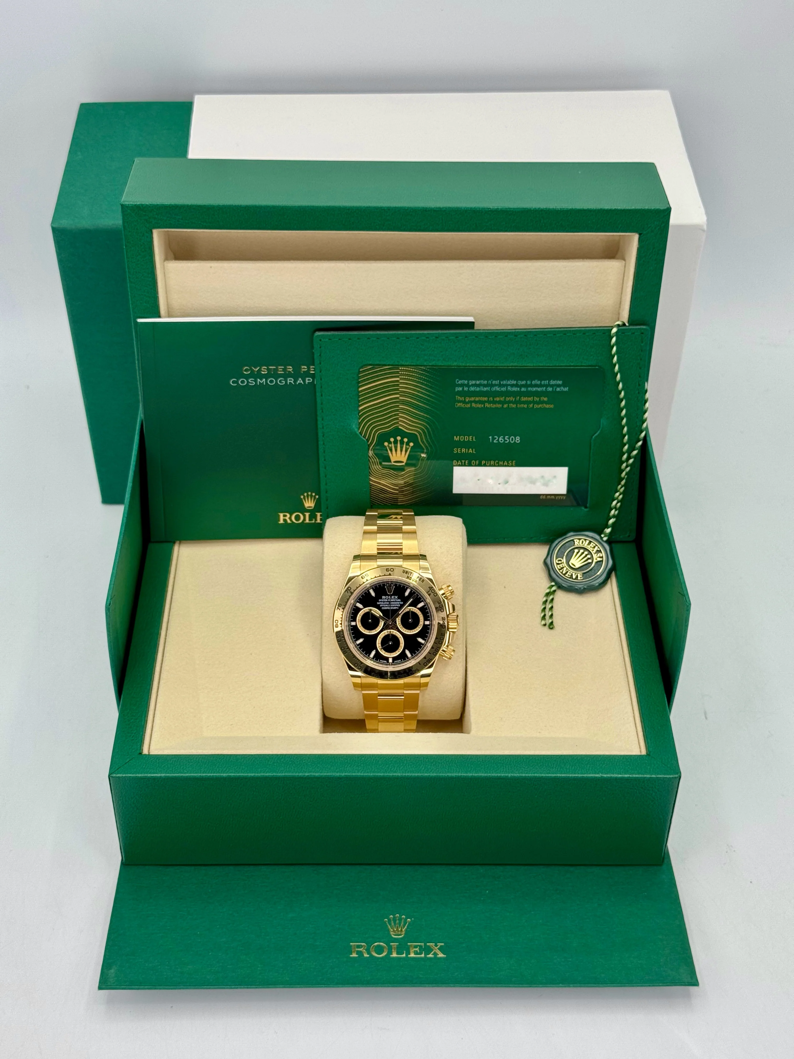NEW 2025 Rolex Daytona 40mm 126508 18K Yellow Gold Black Dial - Image 9
