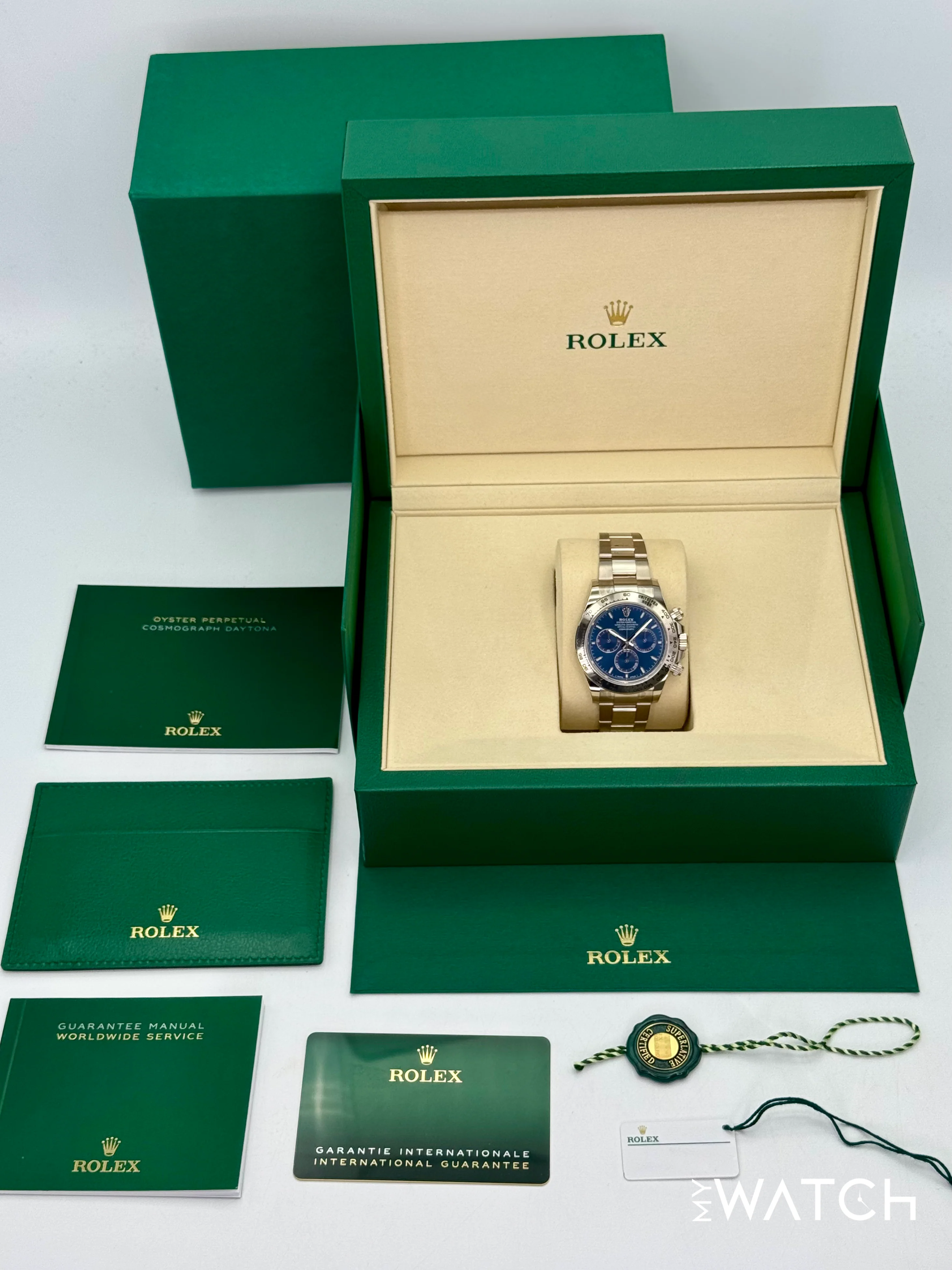 NEW 2025 Rolex Daytona 40mm 126509 White Gold Blue Dial (STICKERED) - Image 10