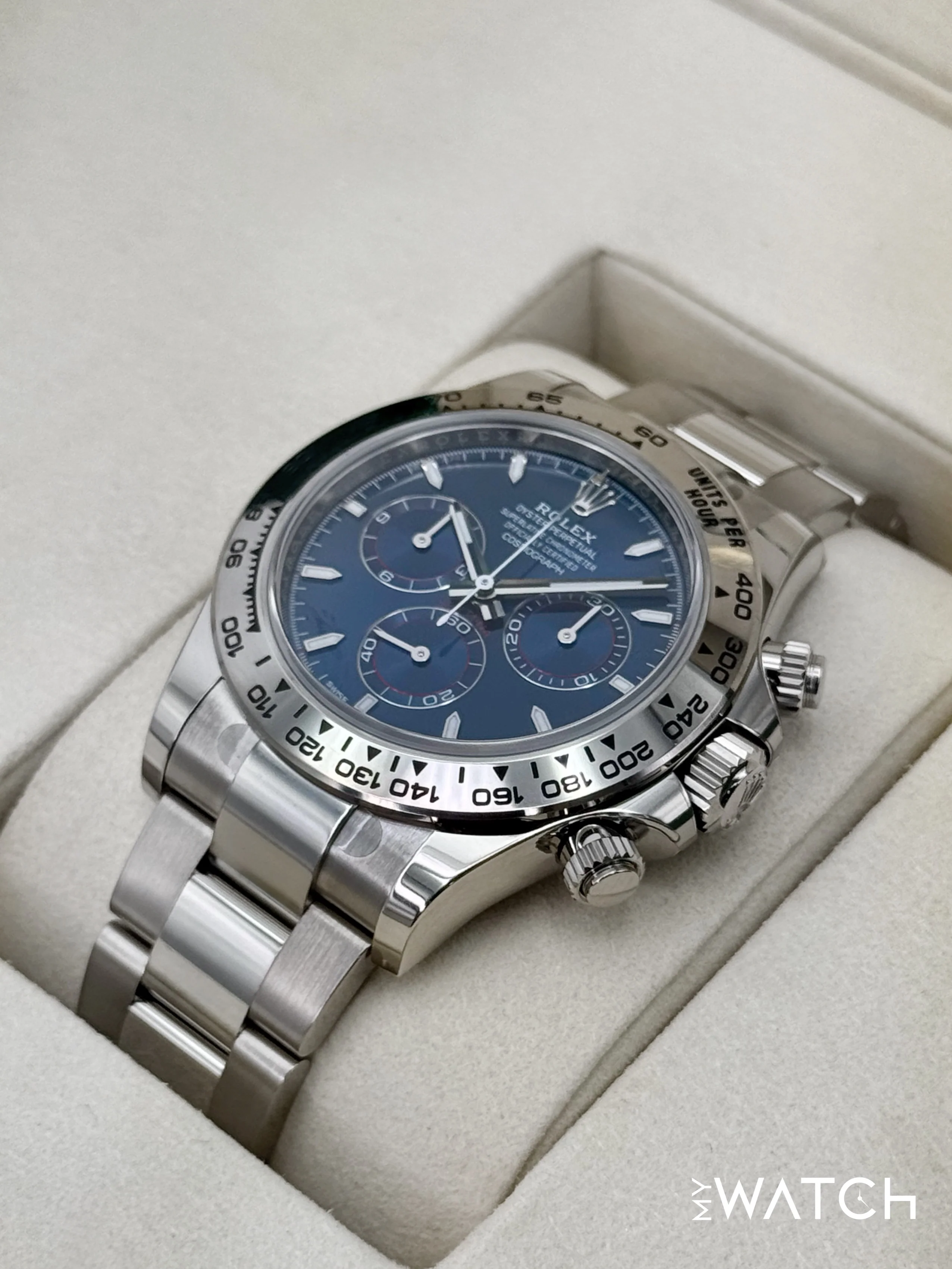 NEW 2025 Rolex Daytona 40mm 126509 White Gold Blue Dial (STICKERED) - Image 5