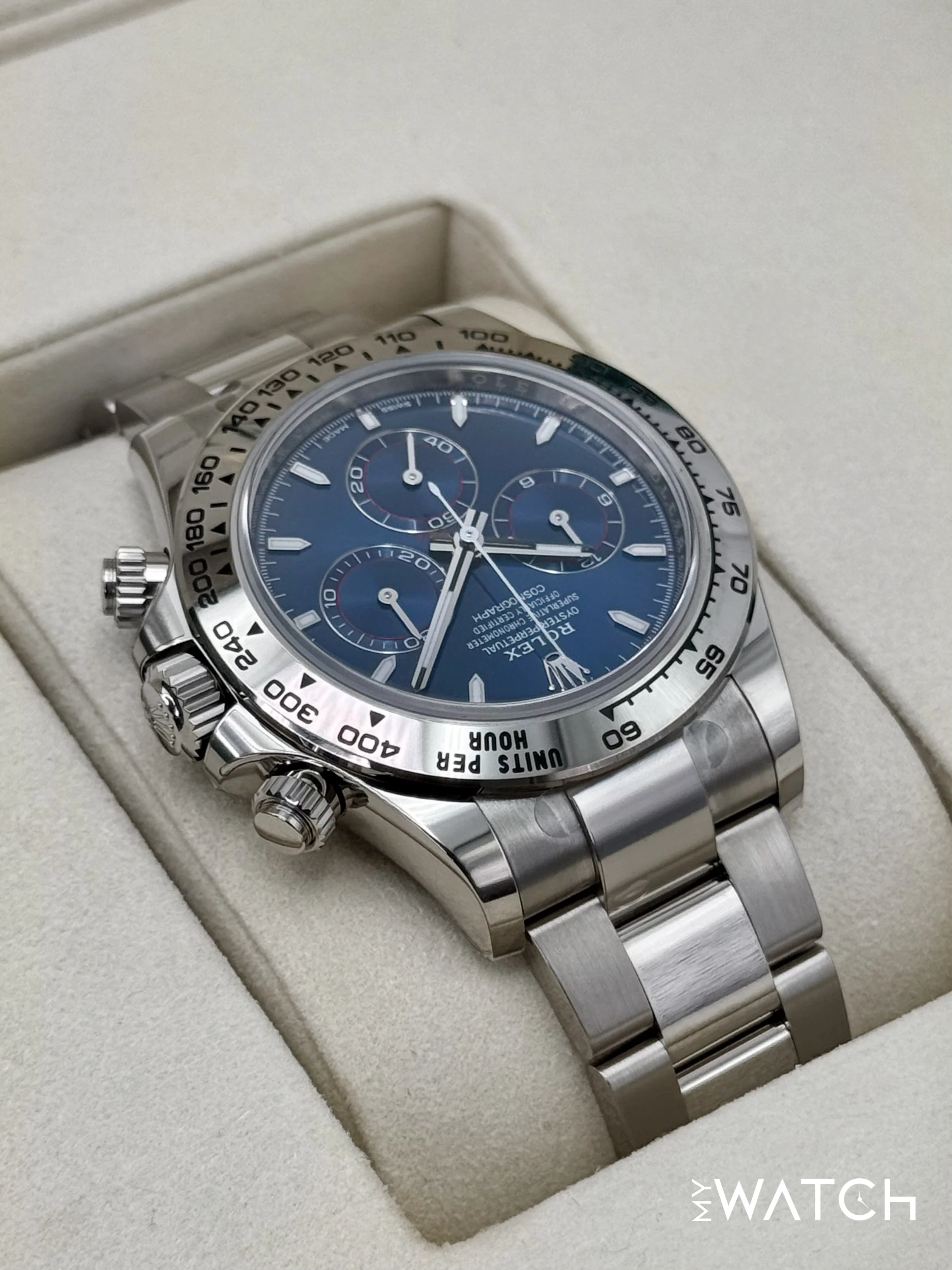 NEW 2025 Rolex Daytona 40mm 126509 White Gold Blue Dial (STICKERED) - Image 8
