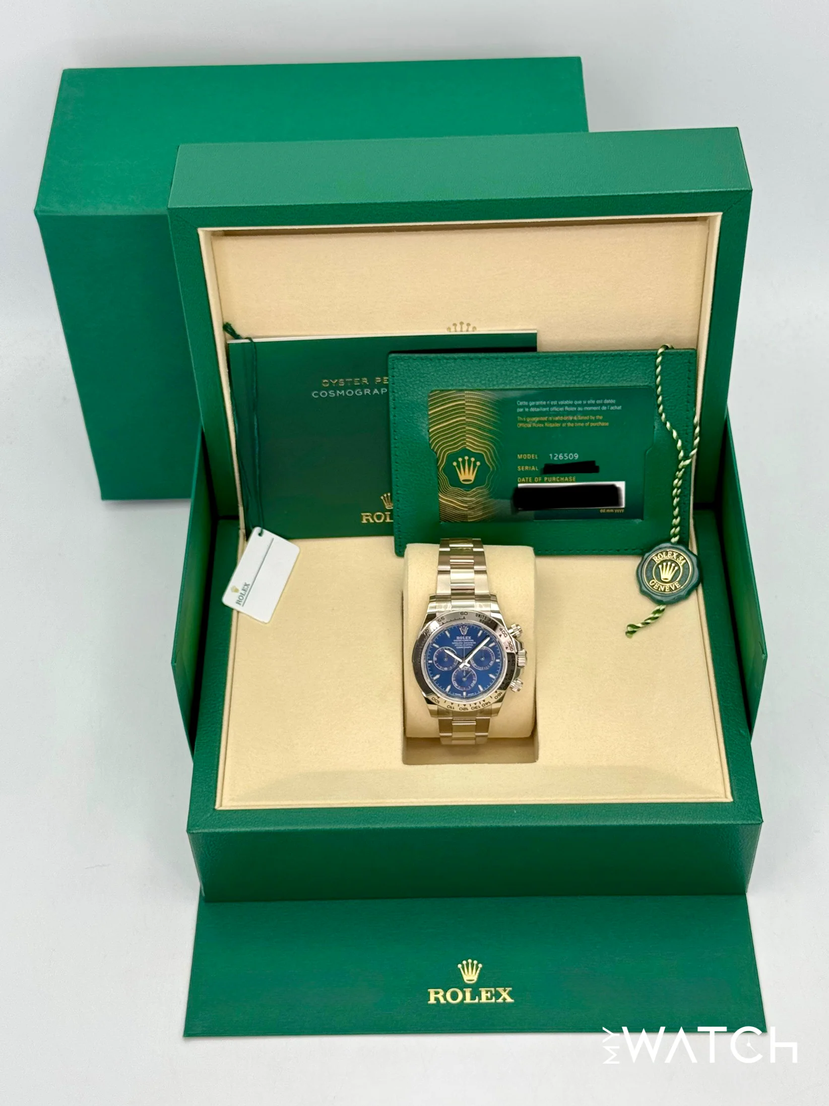 NEW 2025 Rolex Daytona 40mm 126509 White Gold Blue Dial (STICKERED) - Image 9