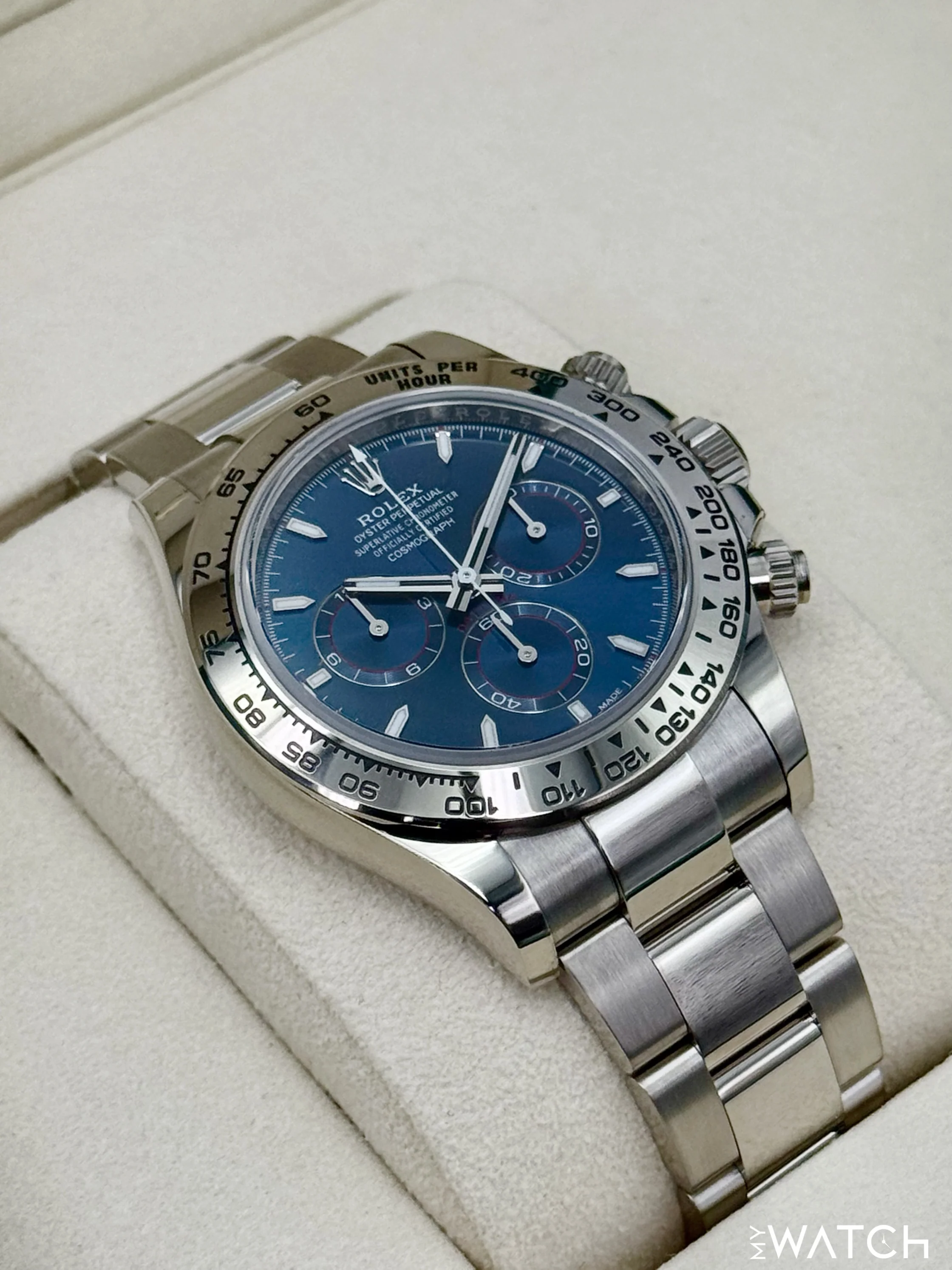 NEW 2025 Rolex Daytona 40mm 126509 White Gold Blue Dial (STICKERED) - Image 6