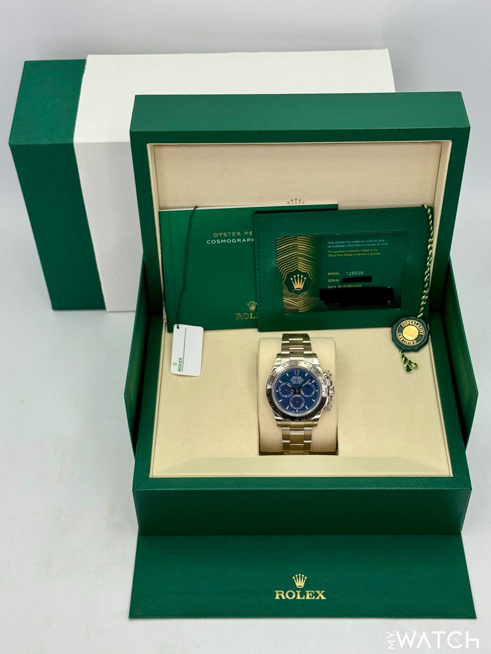 NEW 2025 Rolex Daytona 40mm 126509 White Gold Blue Dial (STICKERED) - Image 9