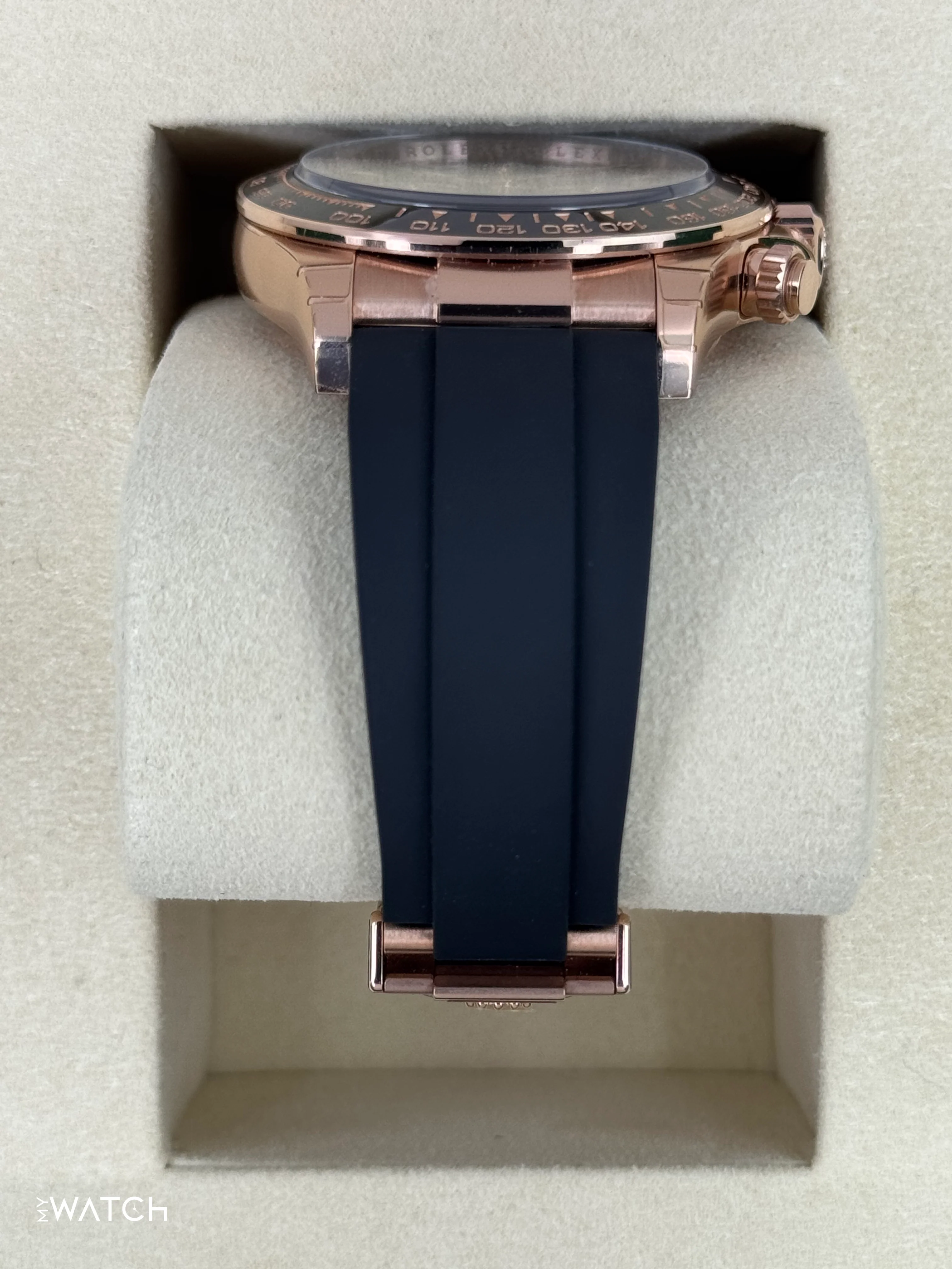 NEW 2025 Rolex Daytona 40mm 126515LN Rose Gold Oysterflex Black Dial (STICKERED) - Image 3