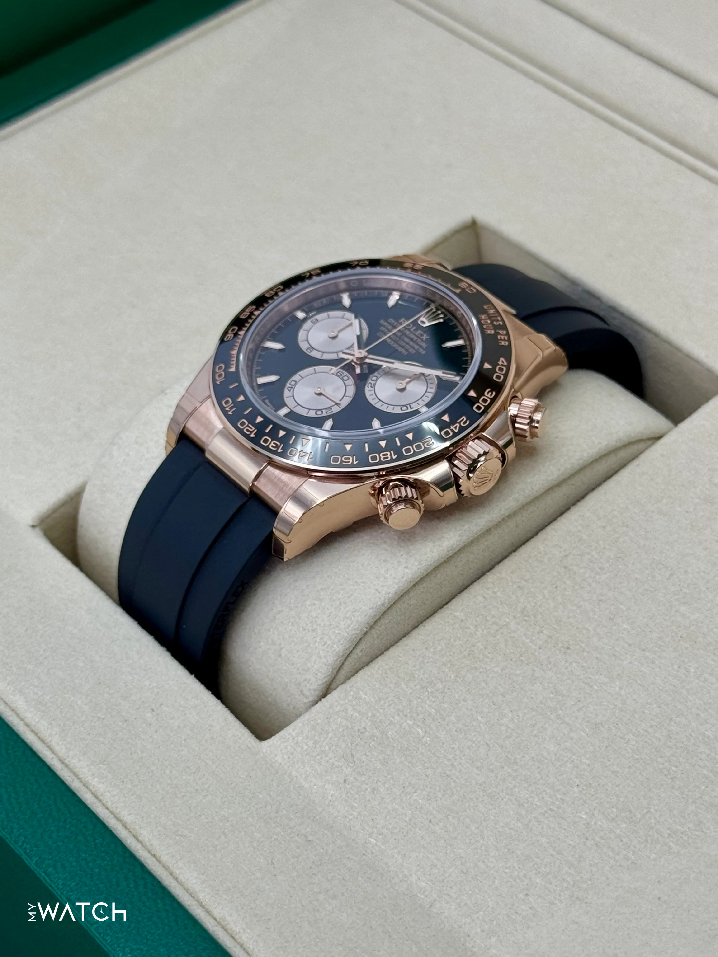 NEW 2025 Rolex Daytona 40mm 126515LN Rose Gold Oysterflex Black Dial (STICKERED) - Image 5