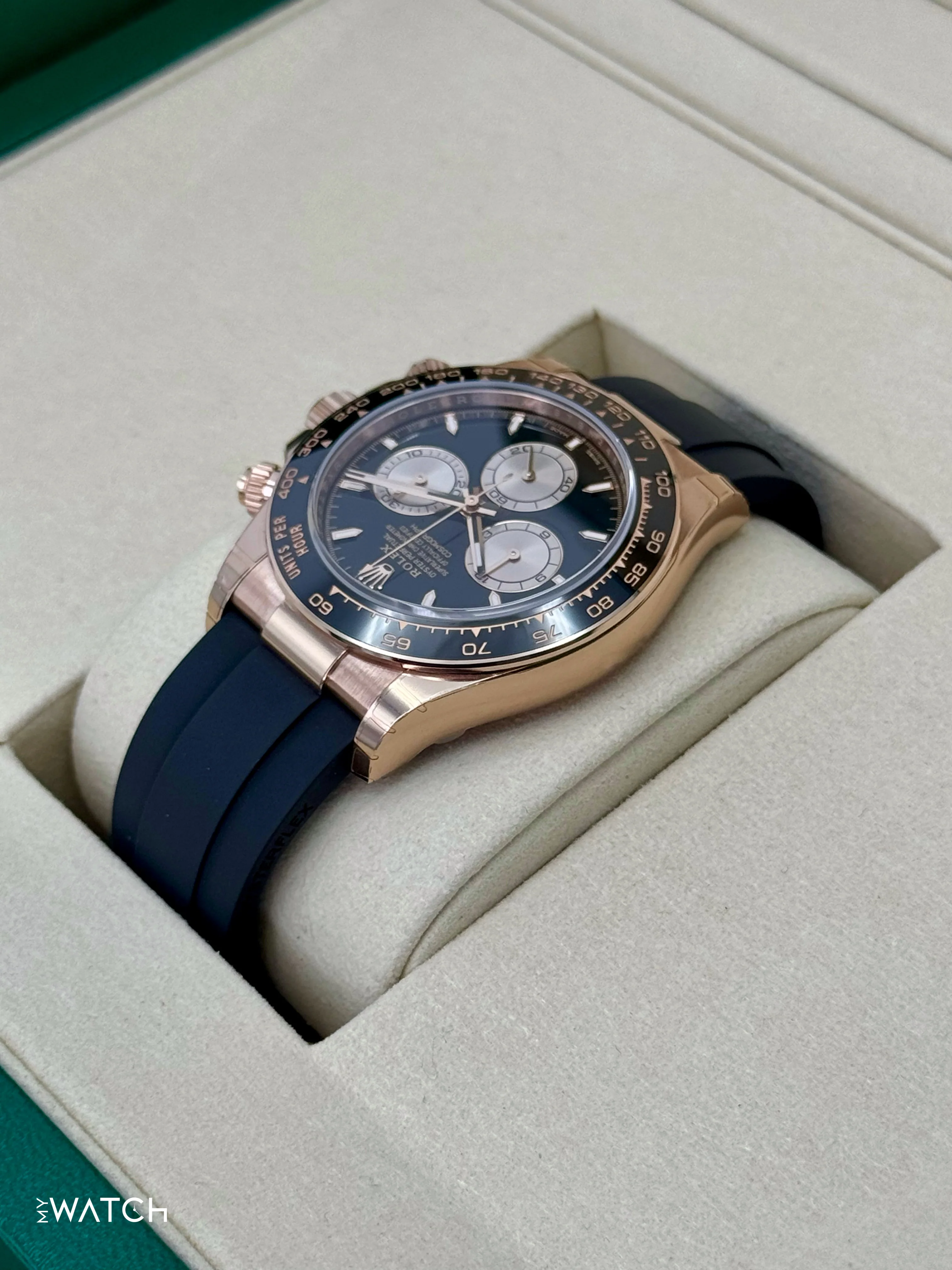 NEW 2025 Rolex Daytona 40mm 126515LN Rose Gold Oysterflex Black Dial (STICKERED) - Image 6