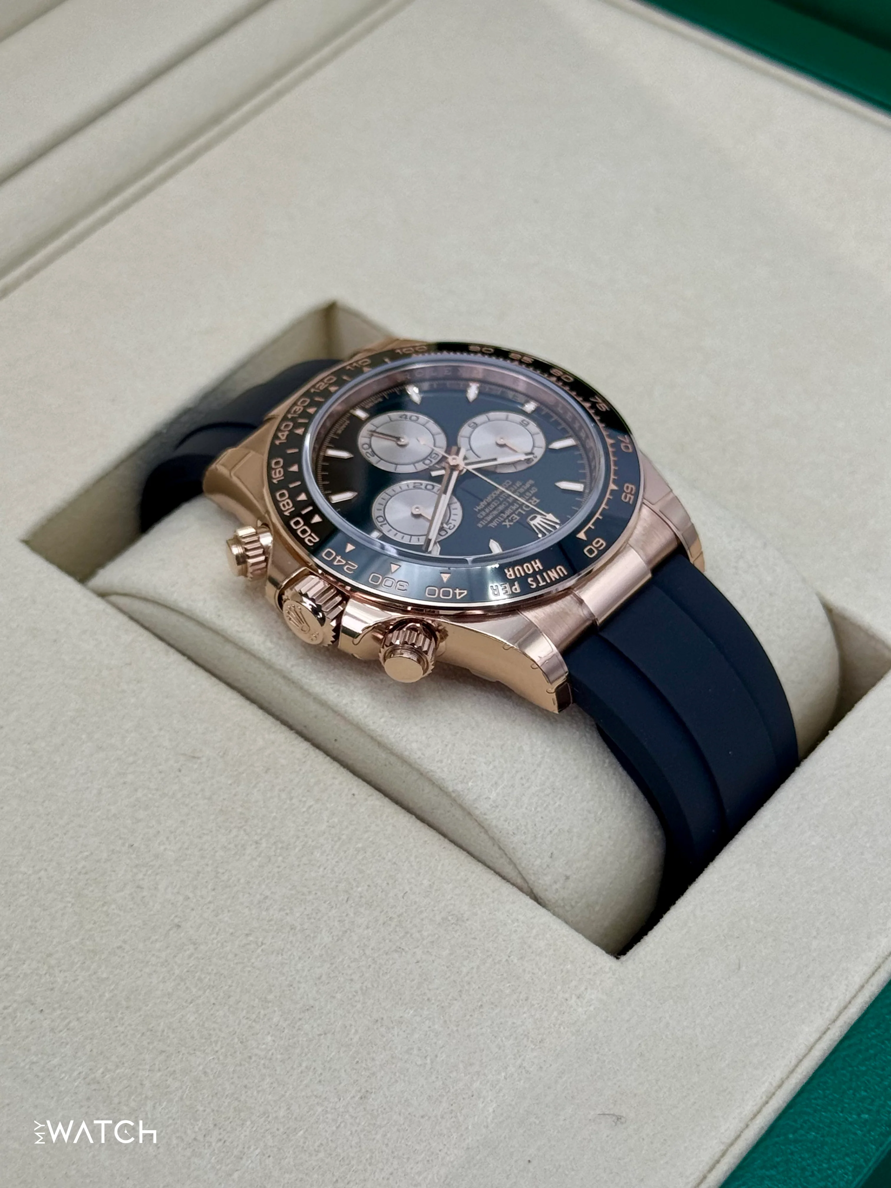 NEW 2025 Rolex Daytona 40mm 126515LN Rose Gold Oysterflex Black Dial (STICKERED) - Image 7