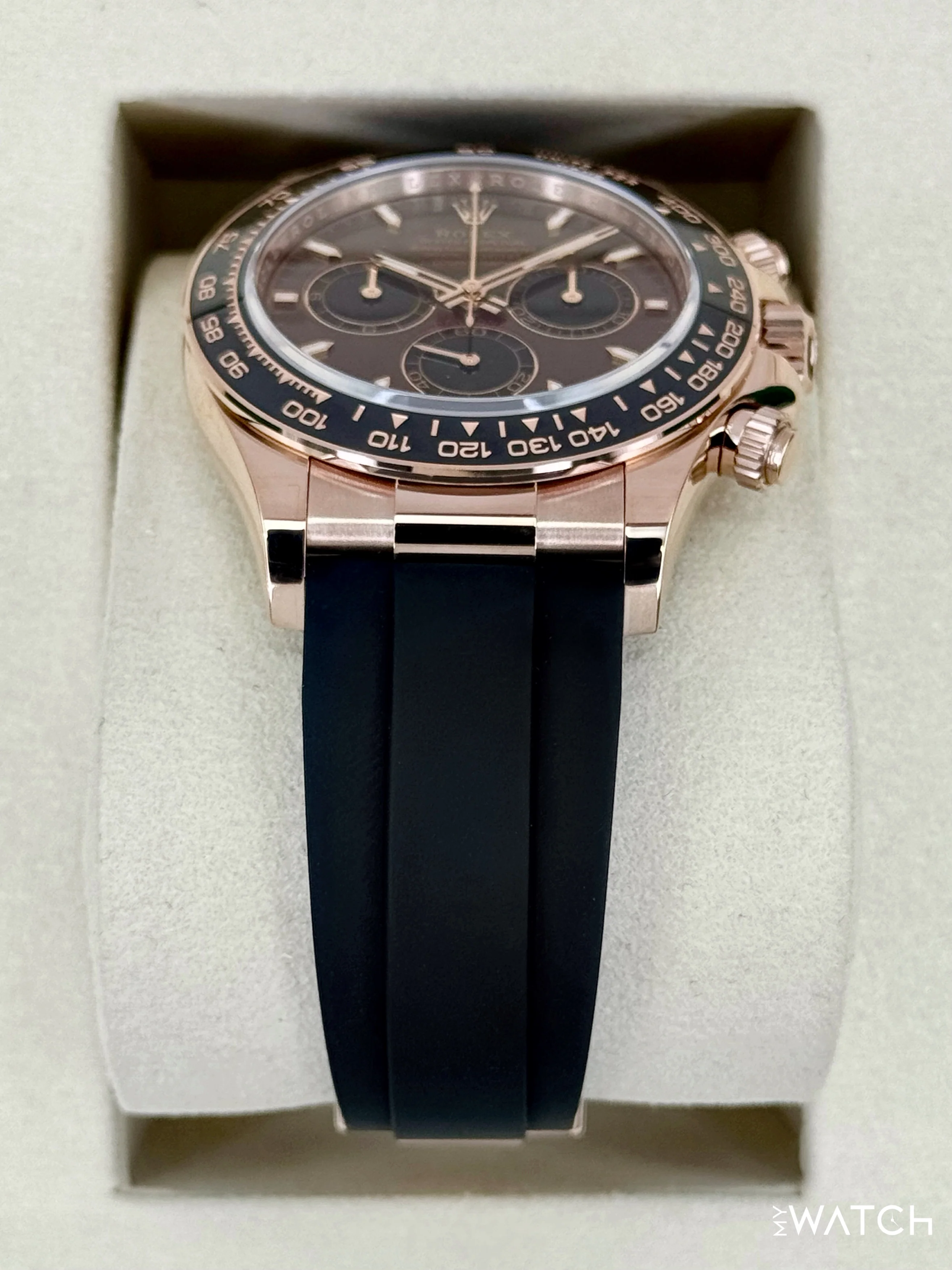 NEW 2025 Rolex Daytona 40mm 126515LN Rose Gold Oysterflex Chocolate Dial - Image 3