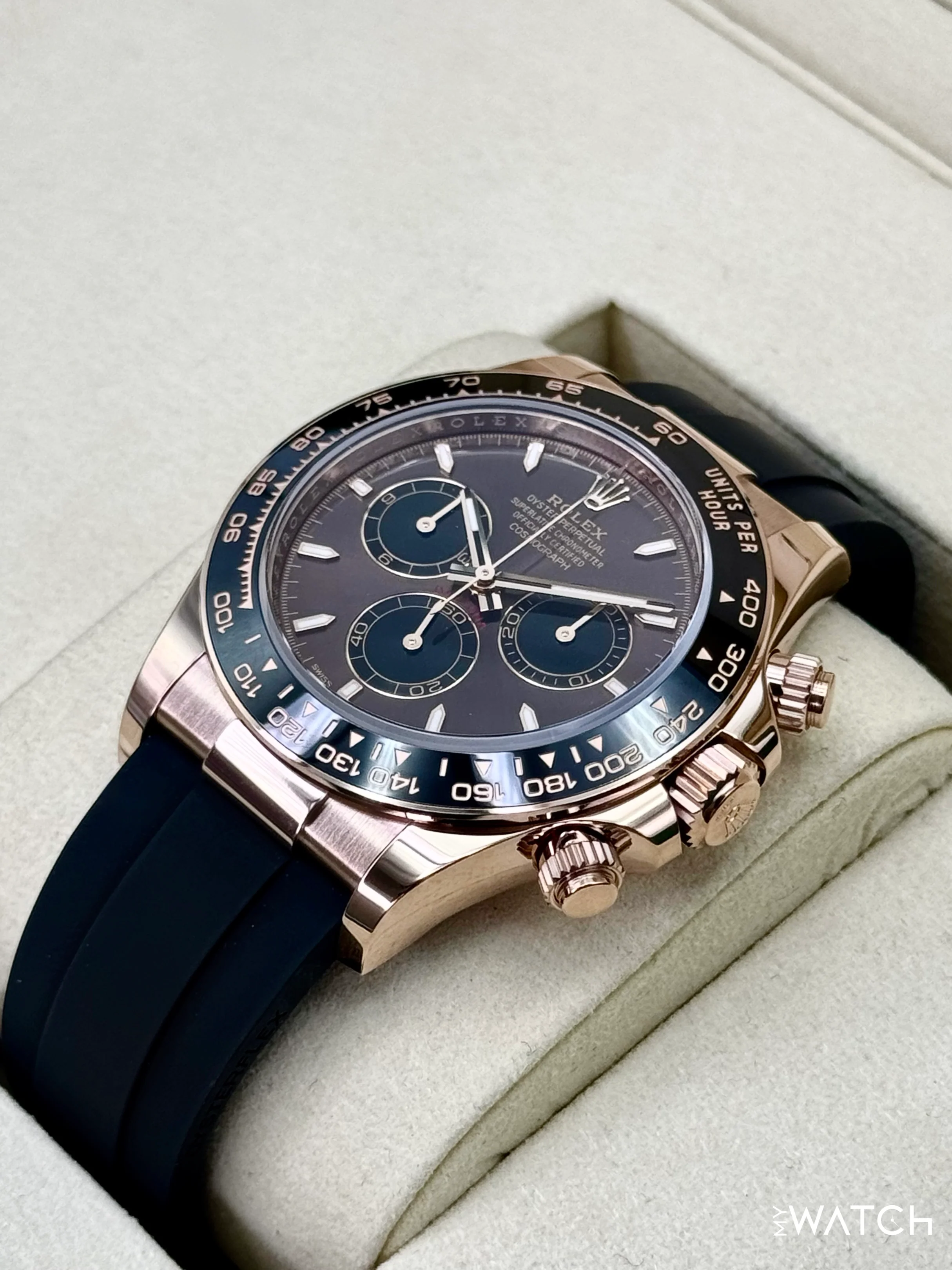 NEW 2025 Rolex Daytona 40mm 126515LN Rose Gold Oysterflex Chocolate Dial - Image 5
