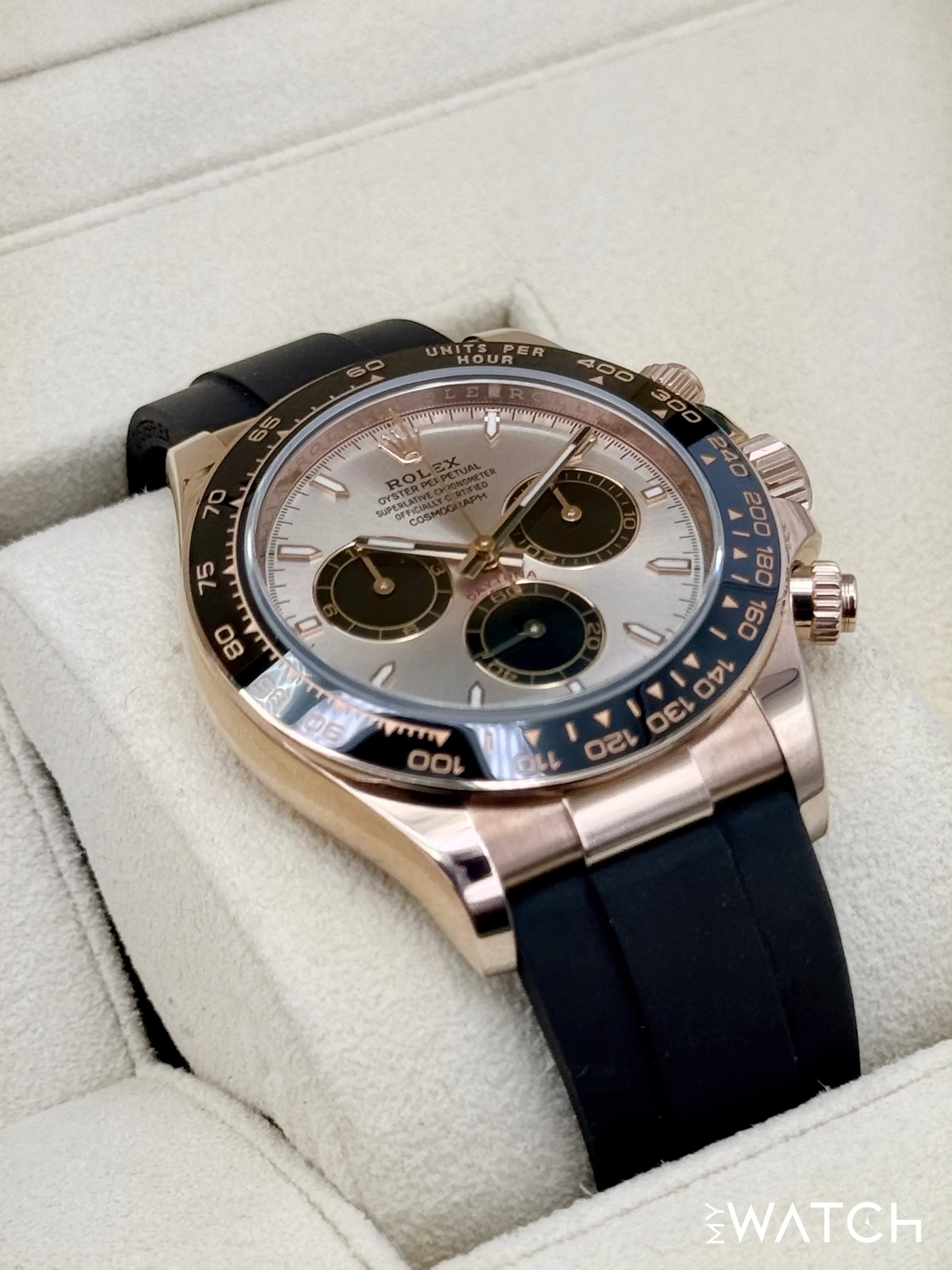 NEW 2025 Rolex Daytona 40mm 126515LN Rose Gold Oysterflex Sundust Dial - Image 6
