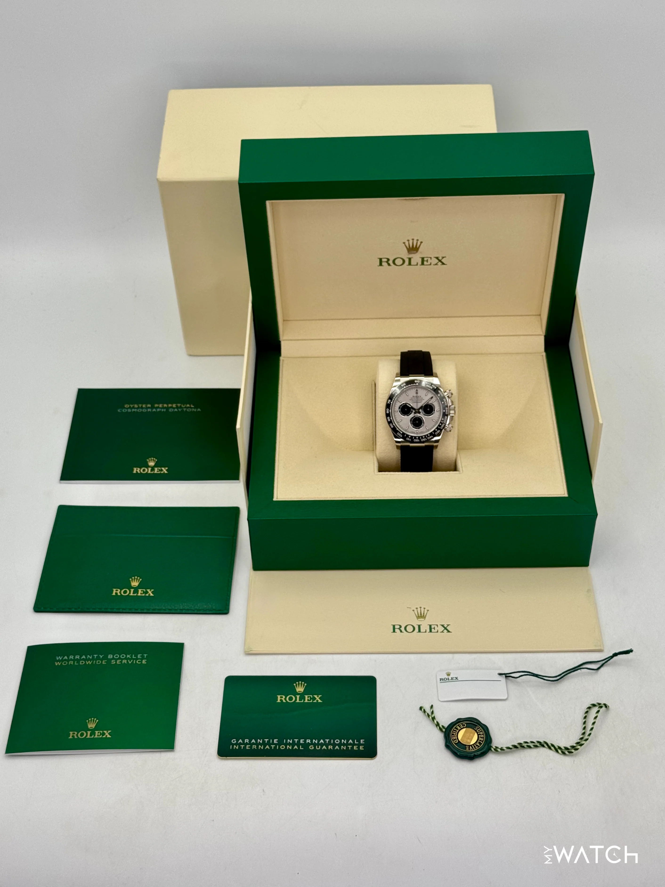 NEW 2025 Rolex Daytona 40mm 126519LN White Gold Oysterflex Silver Ghost Dial - Image 10