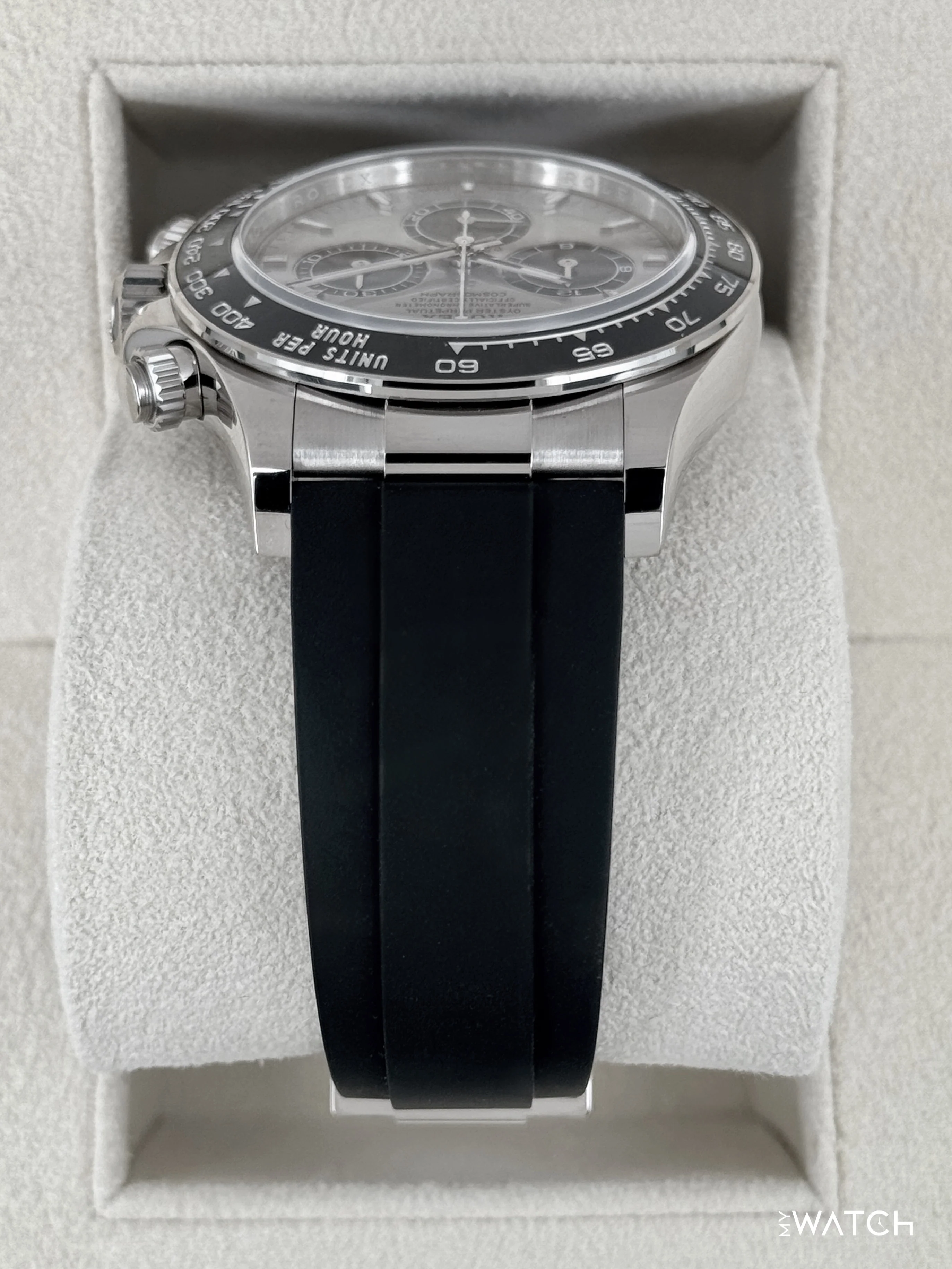 NEW 2025 Rolex Daytona 40mm 126519LN White Gold Oysterflex Silver Ghost Dial - Image 4