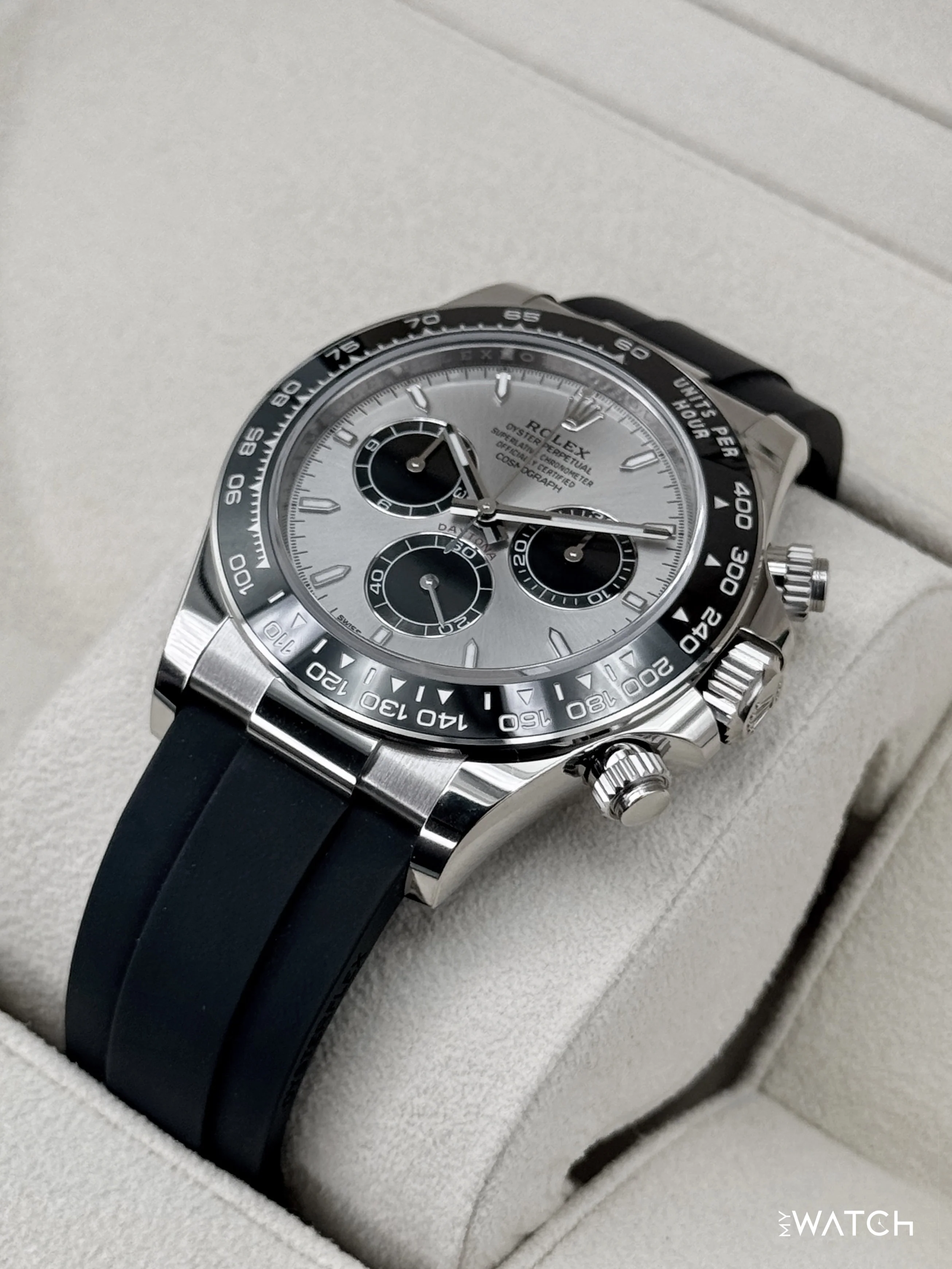 NEW 2025 Rolex Daytona 40mm 126519LN White Gold Oysterflex Silver Ghost Dial - Image 5