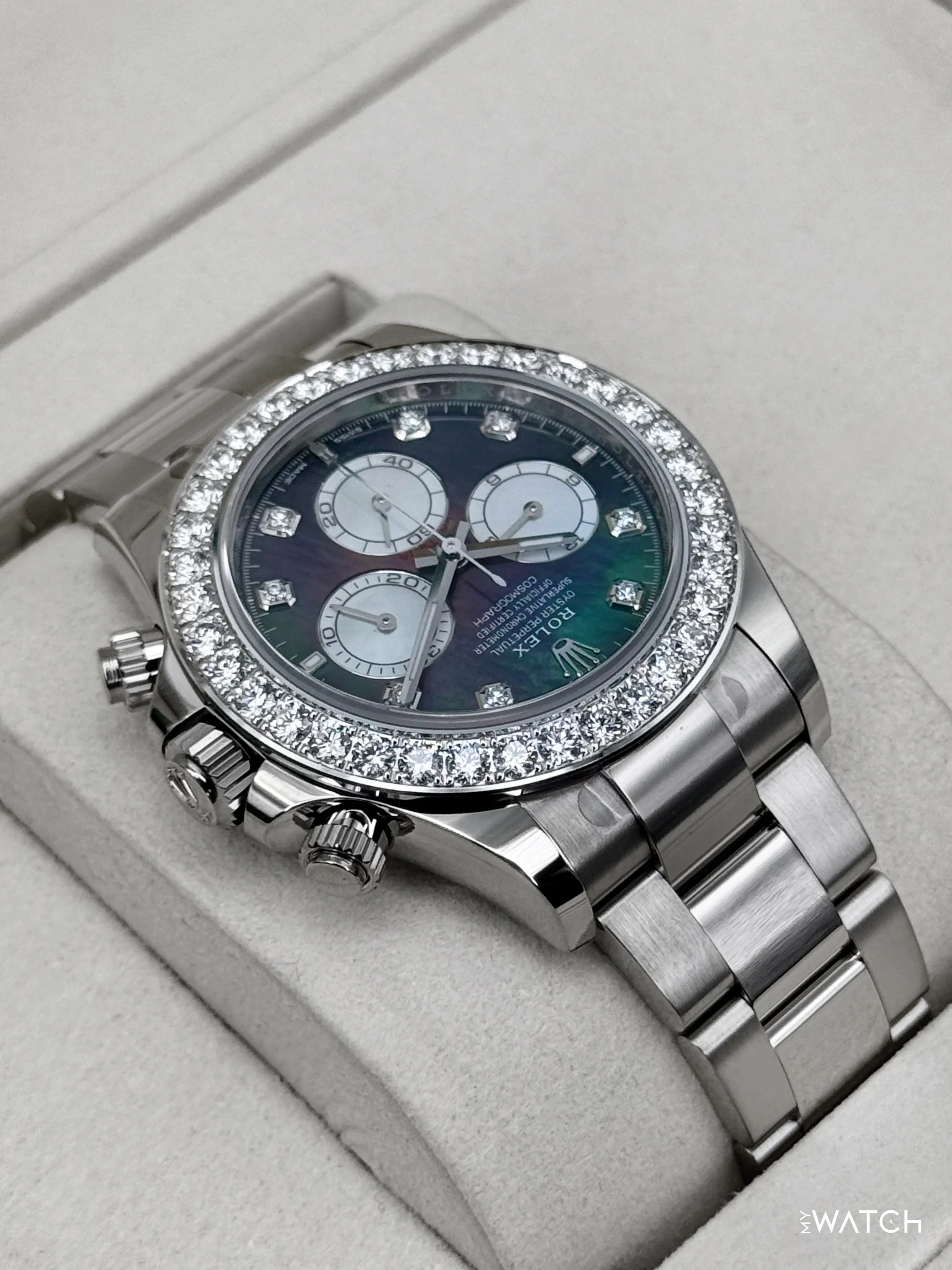 NEW 2025 Rolex Daytona 40mm 126579RBR Mother of Pearl Diamond Dial (STICKERED) - Image 8