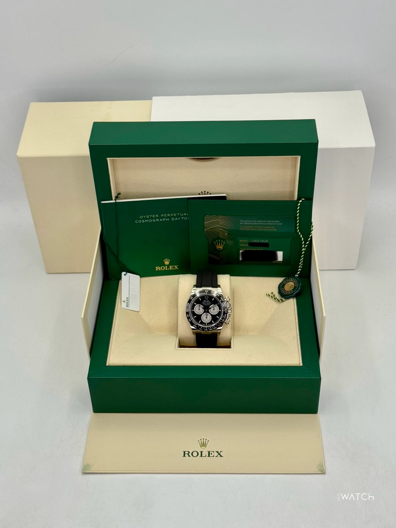 NEW 2025 Rolex Daytona "Baby Le Mans" 40mm 126519LN White Gold Black Dial - Image 9