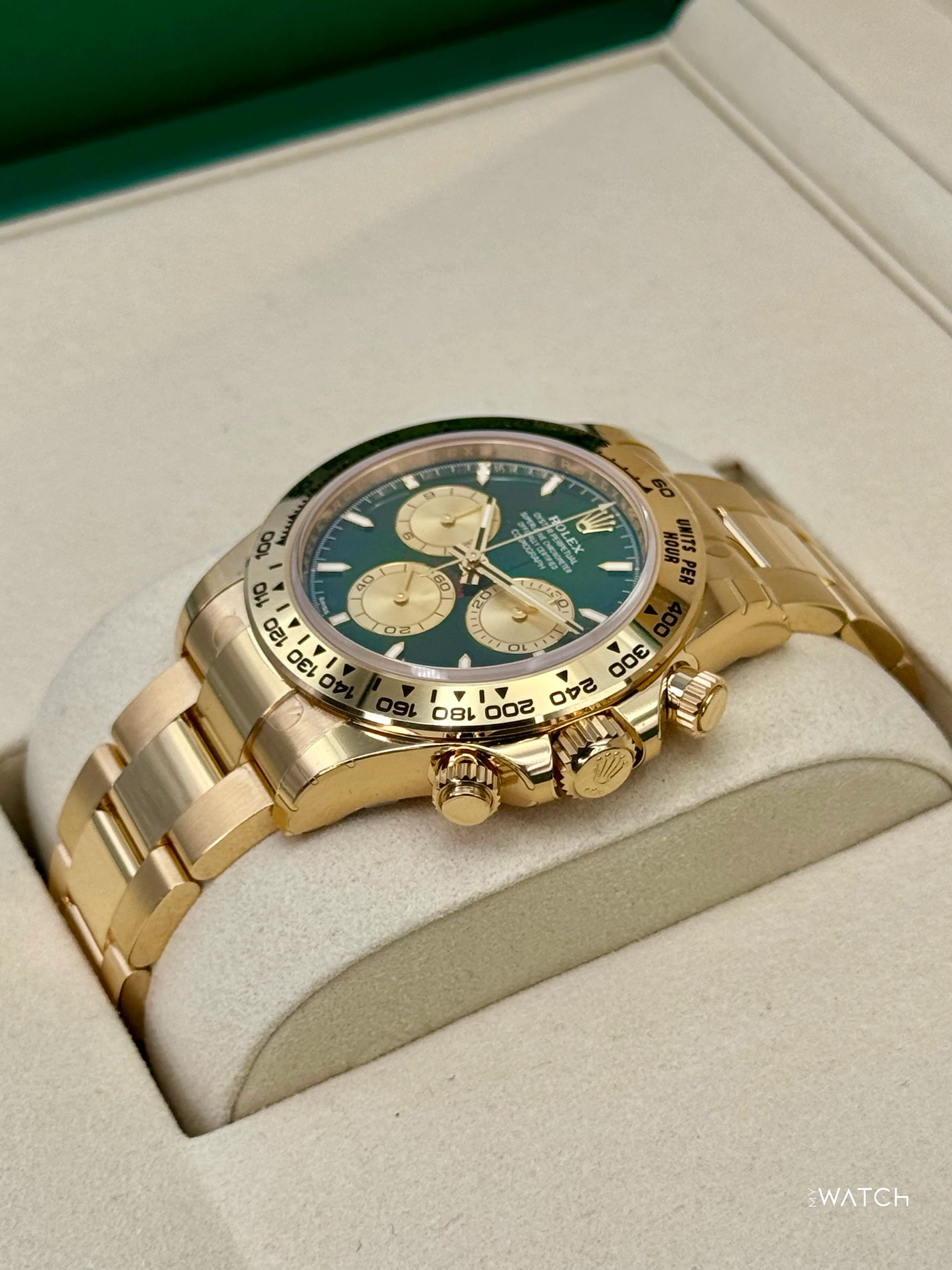 NEW 2025 Rolex Daytona "John Mayer" 40mm 126508 Yellow Gold Green Dial (STICKERED) - Image 5