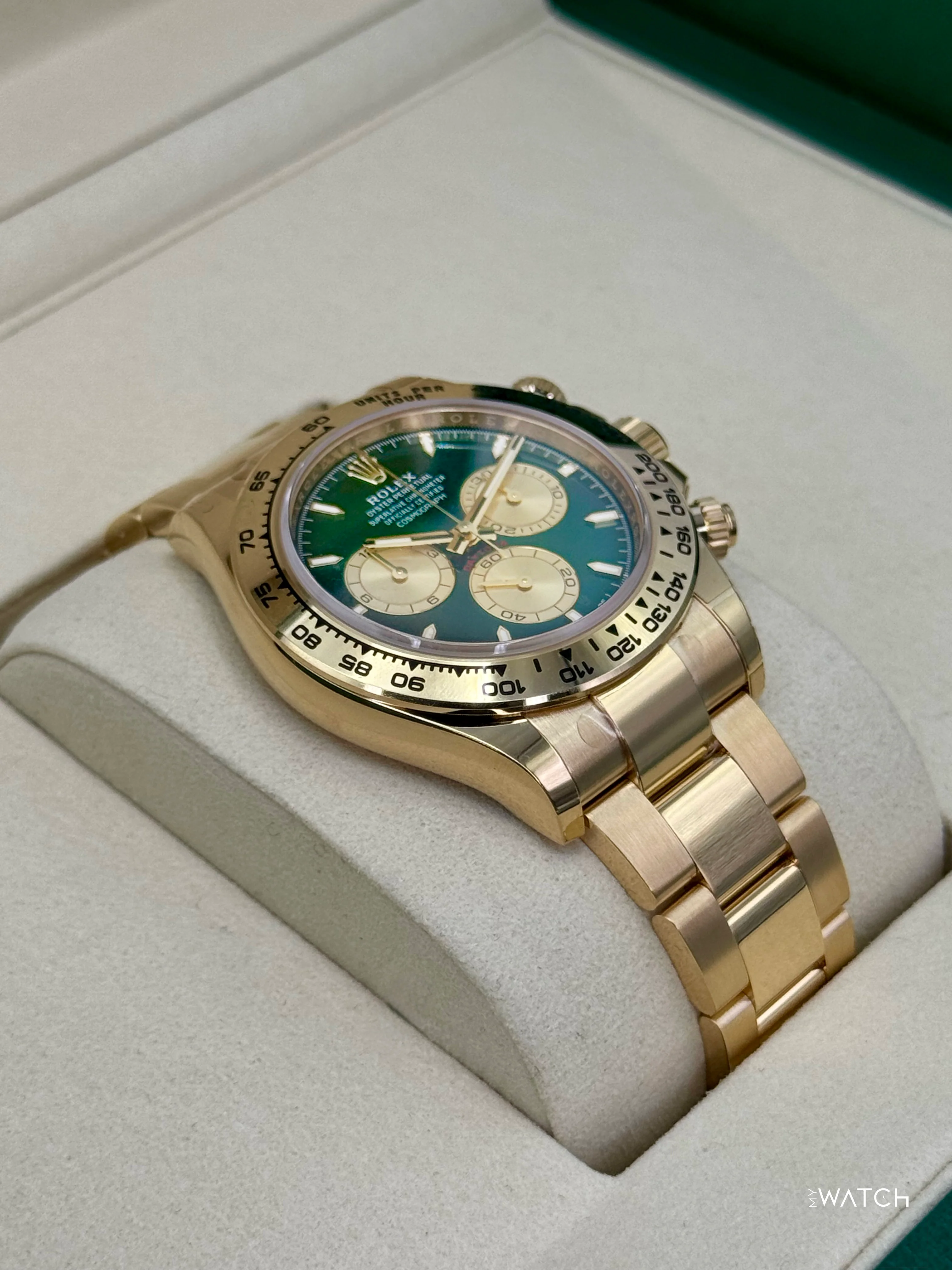 NEW 2025 Rolex Daytona "John Mayer" 40mm 126508 Yellow Gold Green Dial (STICKERED) - Image 6