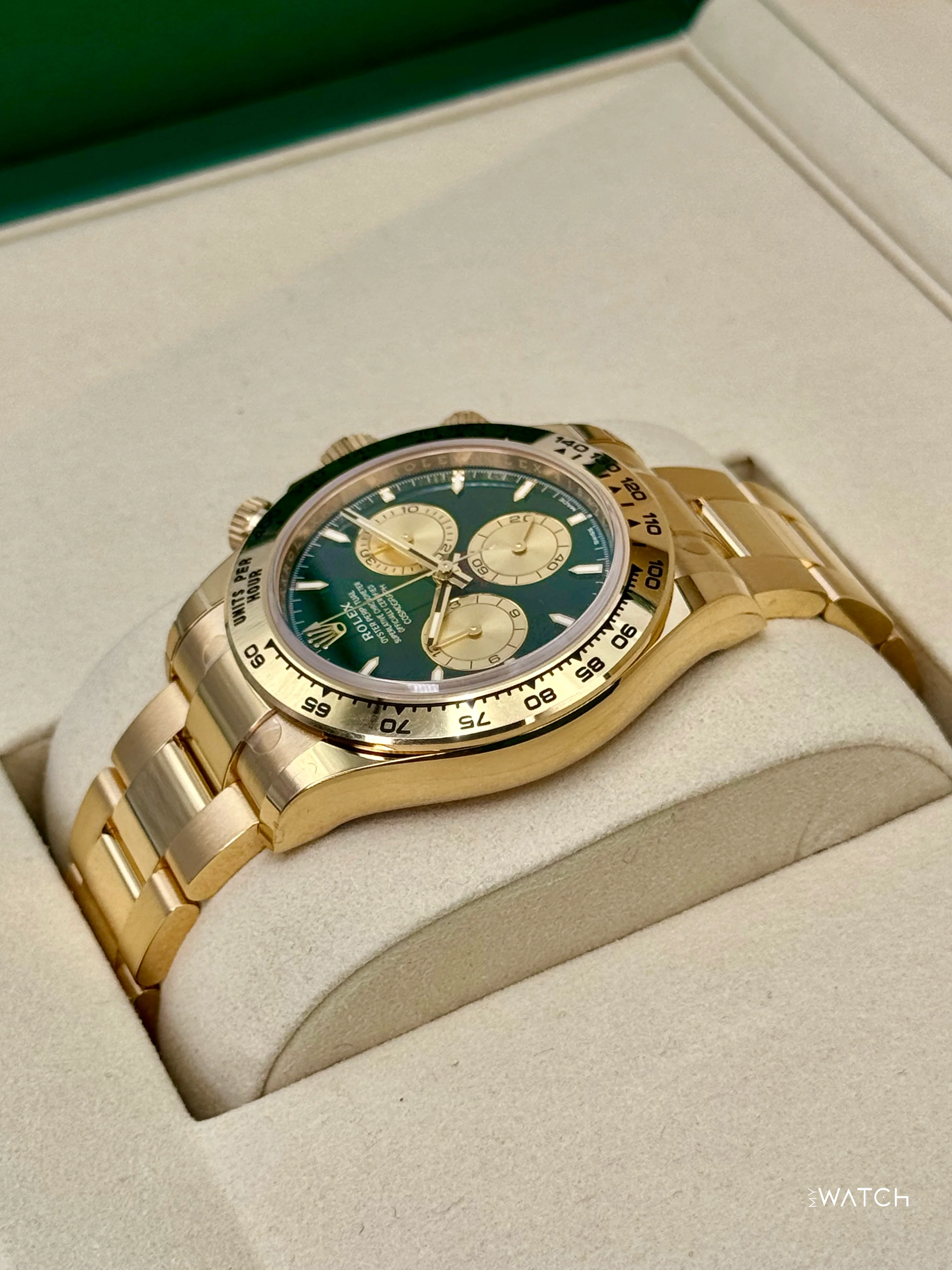 NEW 2025 Rolex Daytona "John Mayer" 40mm 126508 Yellow Gold Green Dial (STICKERED) - Image 7