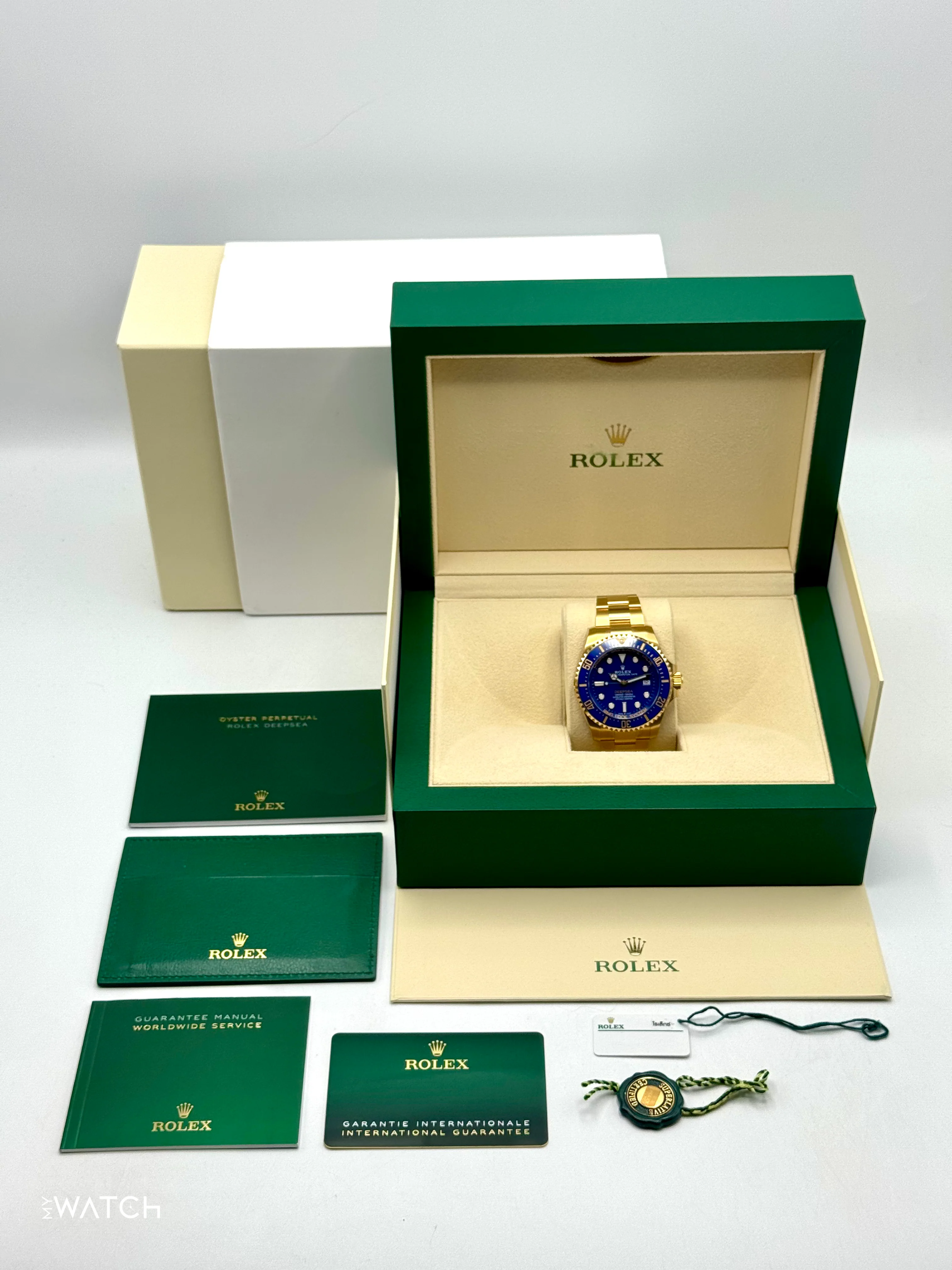 NEW 2025 Rolex Deepsea 44mm 136668LB Yellow Gold Blue Dial (STICKERED) - Image 10