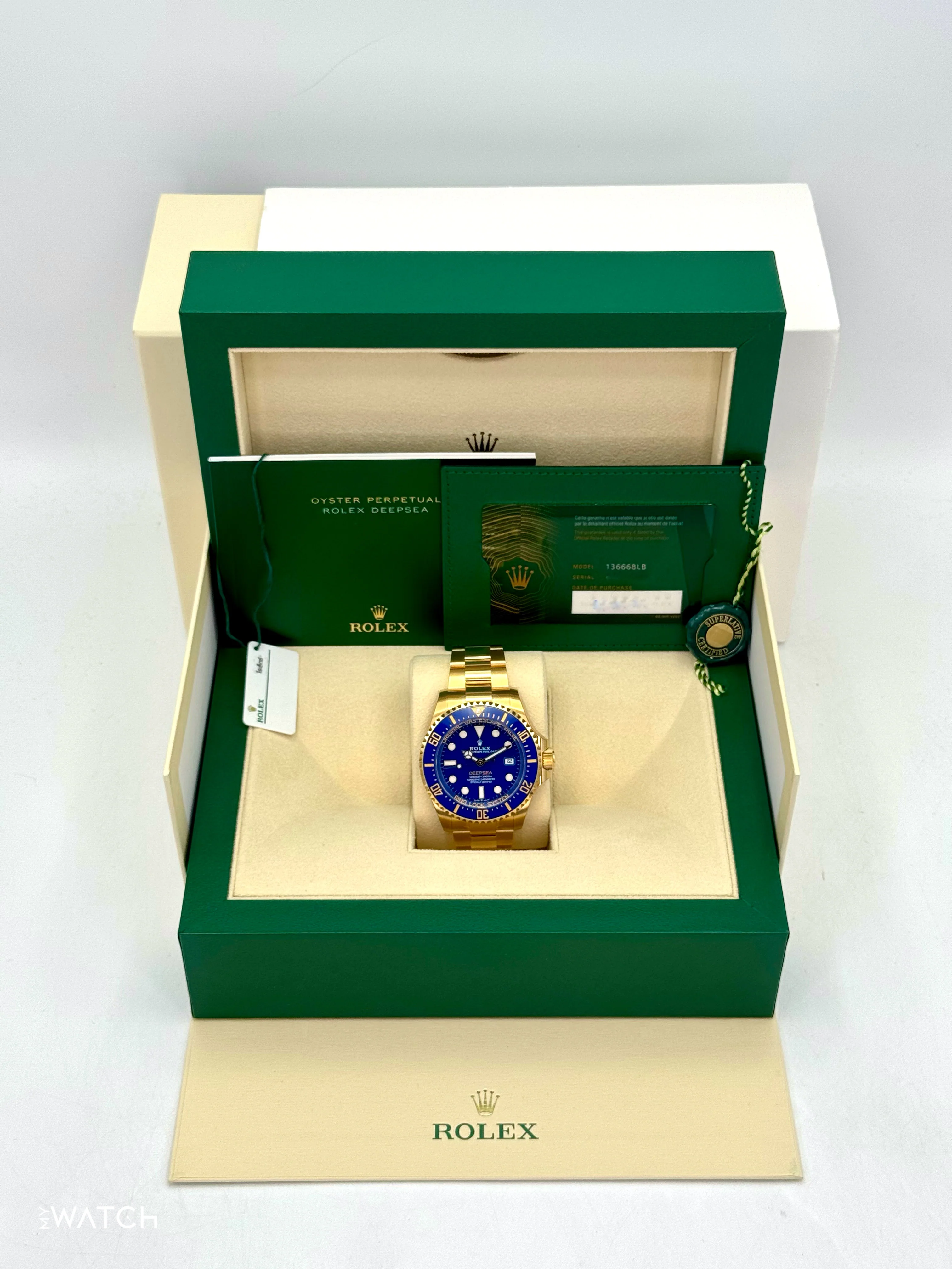 NEW 2025 Rolex Deepsea 44mm 136668LB Yellow Gold Blue Dial (STICKERED) - Image 9