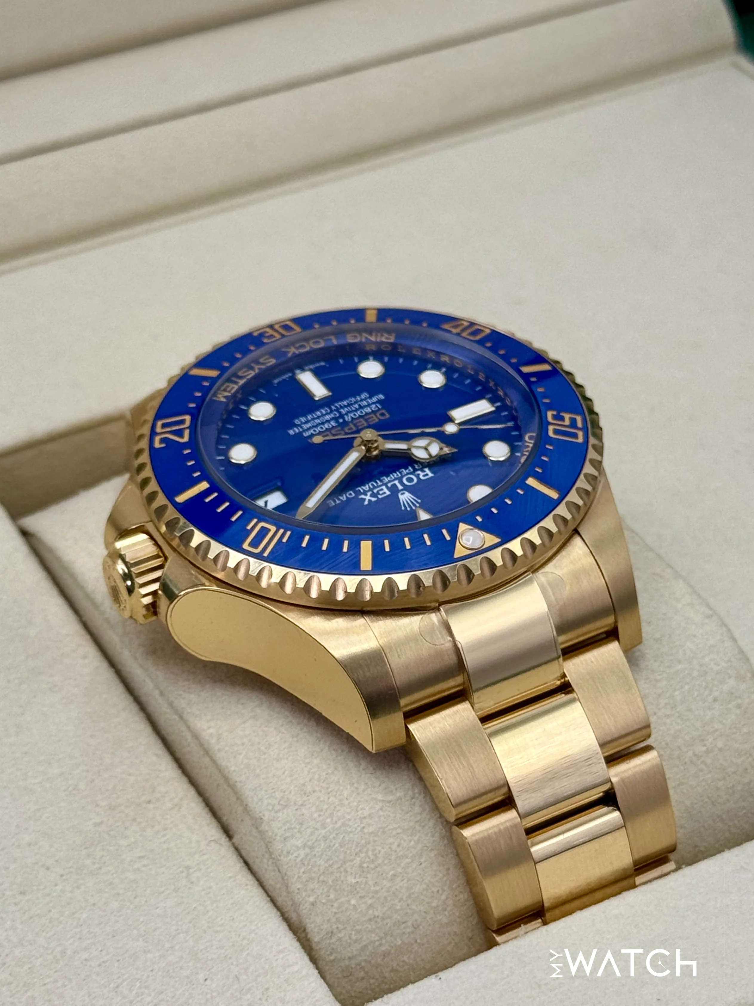 NEW 2025 Rolex Deepsea 44mm 136668LB Yellow Gold Blue Dial (STICKERED) - Image 8