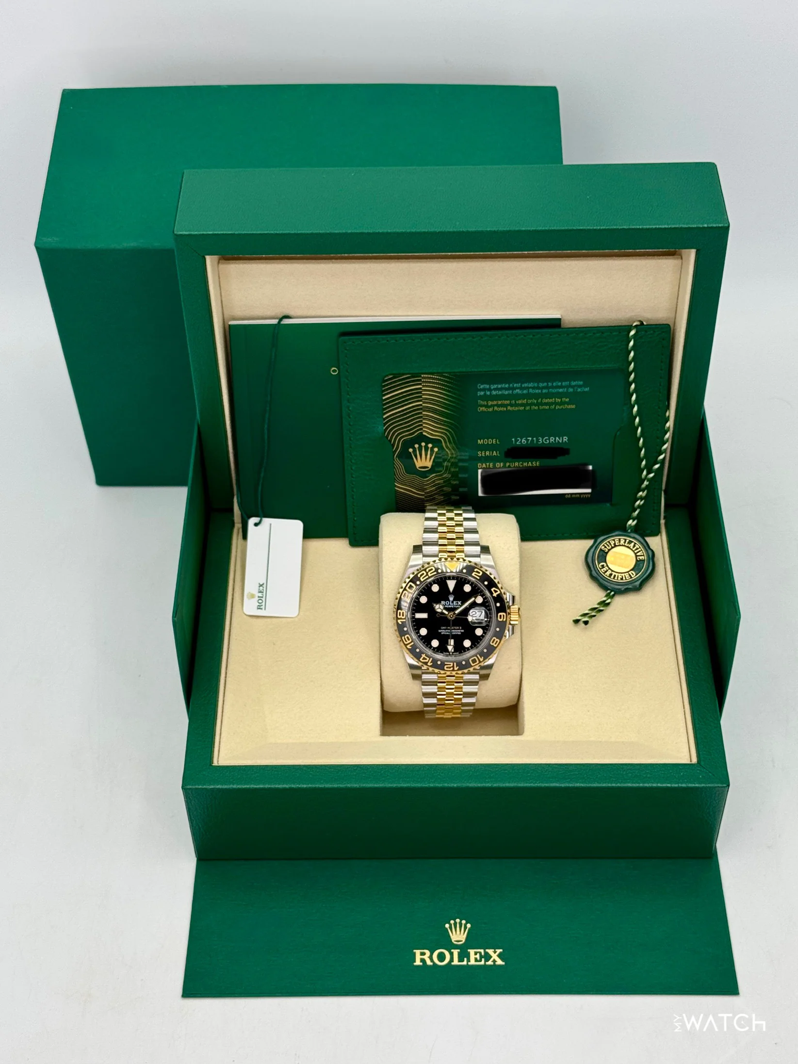 NEW 2025 Rolex GMT-Master II 40mm 126713GRNR Two-Tone Jubilee - Image 9