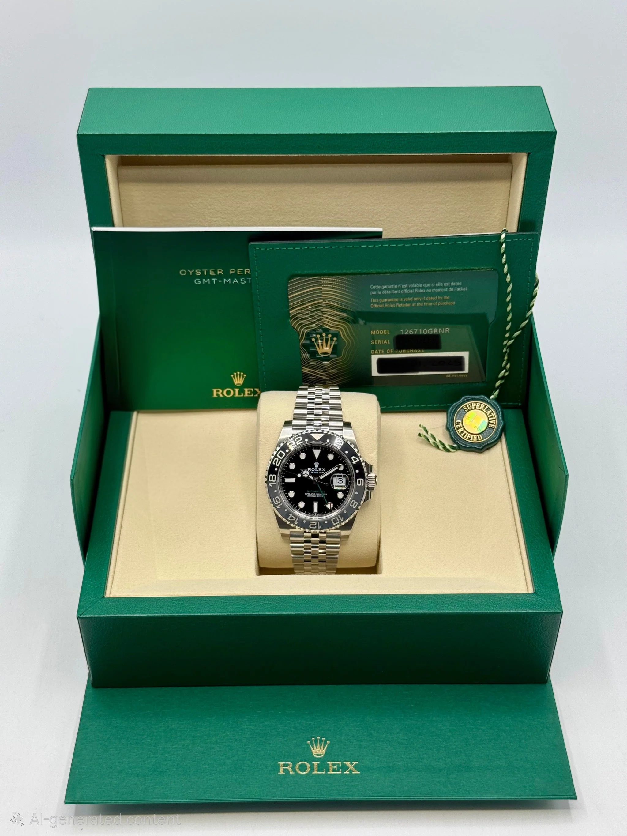 NEW 2025 Rolex GMT-Master II "Bruce Wayne" 40mm 126710GRNR Jubilee - Image 9