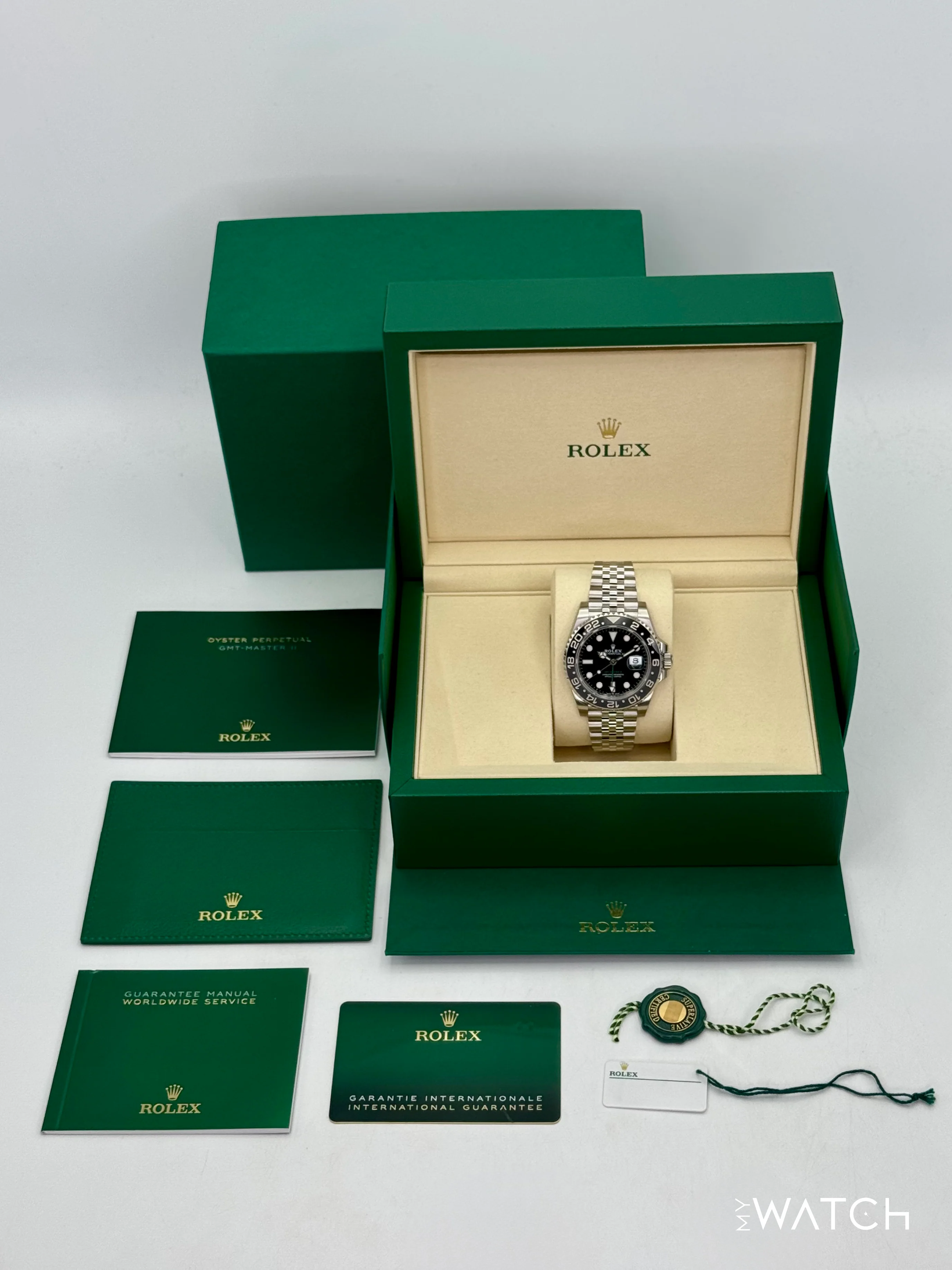 NEW 2025 Rolex GMT-Master II "Bruce Wayne" 40mm 126710GRNR Jubilee (STICKERED) - Image 10