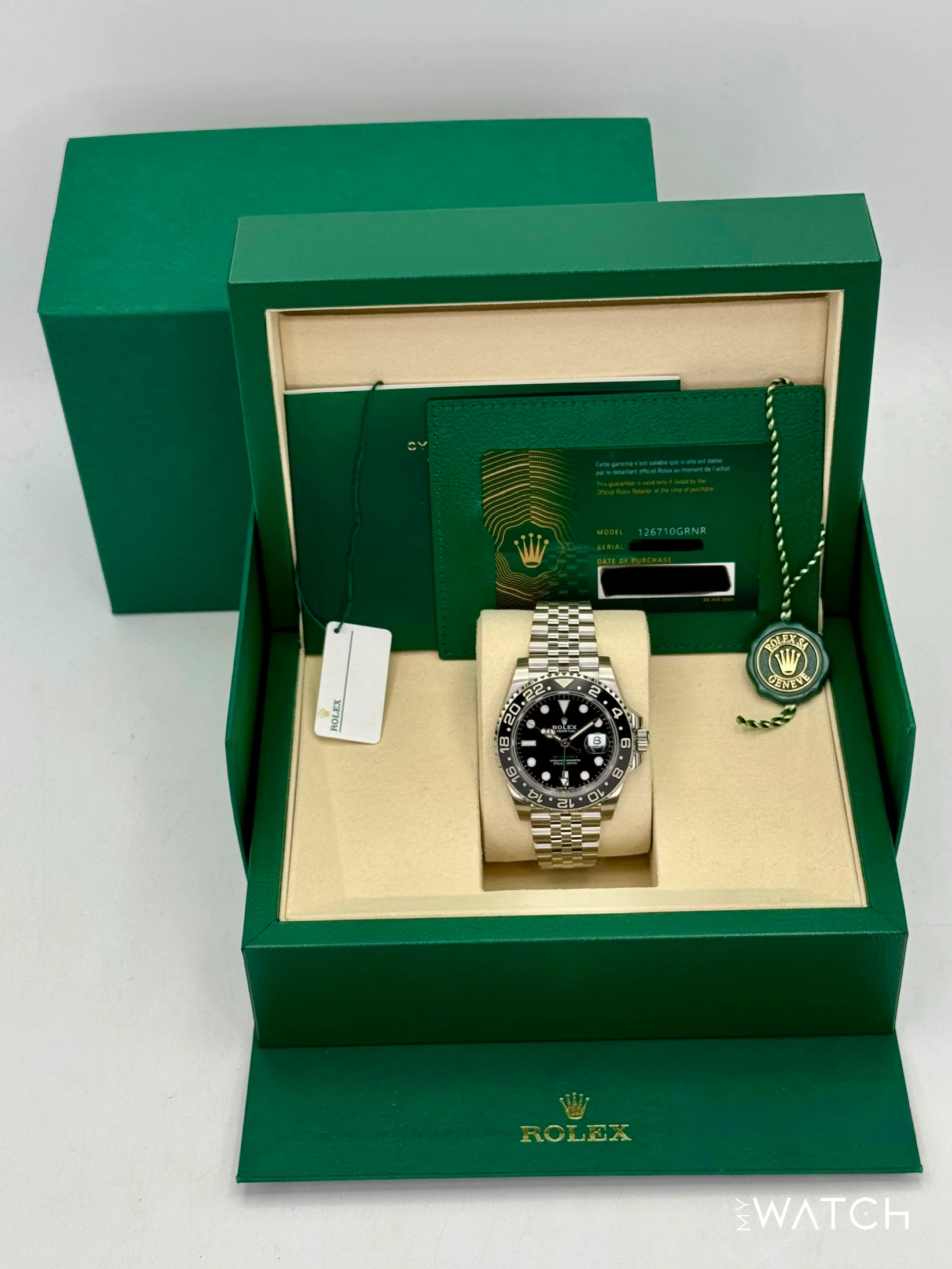 NEW 2025 Rolex GMT-Master II "Bruce Wayne" 40mm 126710GRNR Jubilee (STICKERED) - Image 9