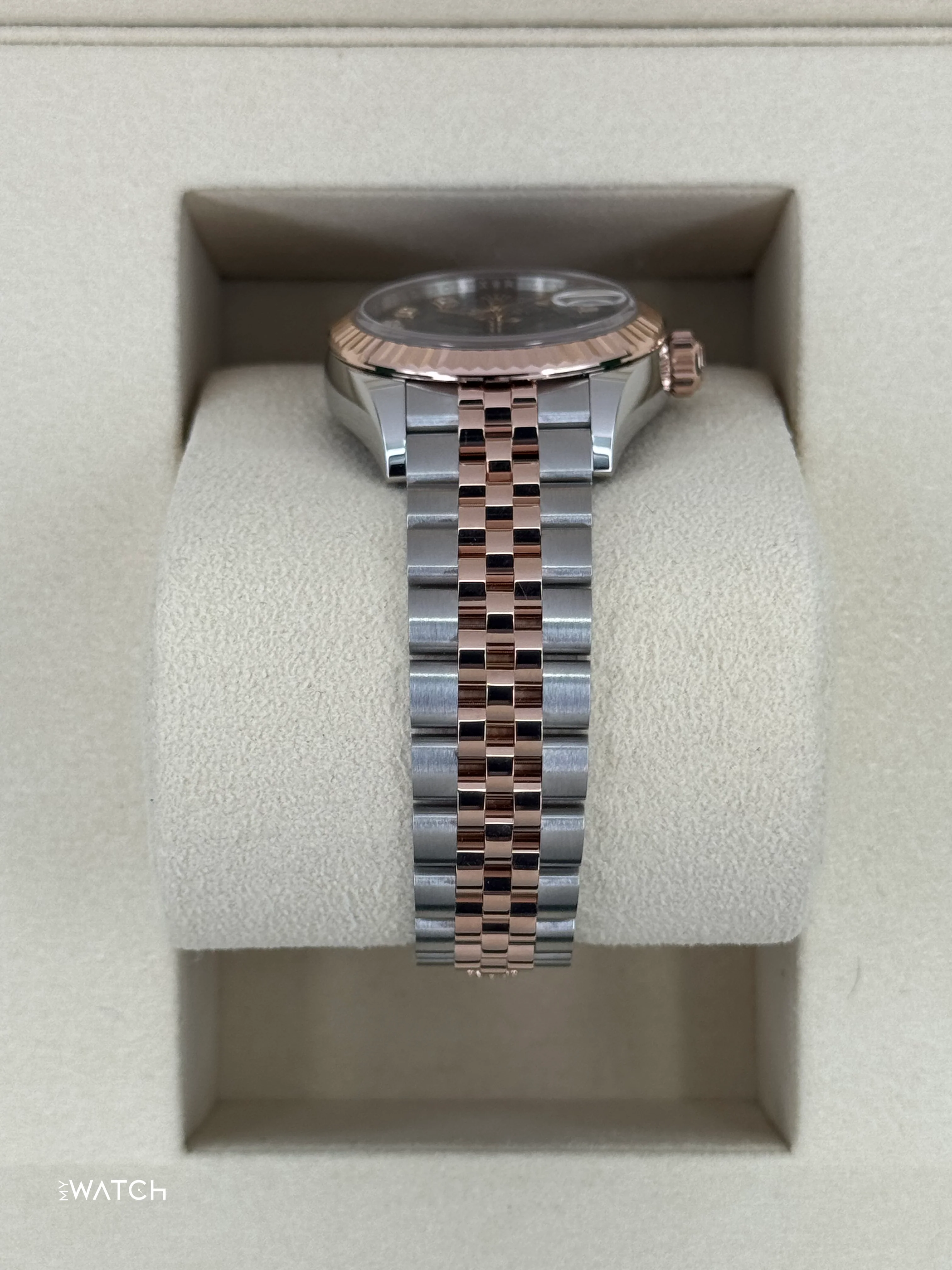 NEW 2025 Rolex Ladies Datejust 28mm 279171 Two-Tone Green Diamond Dial - Image 3