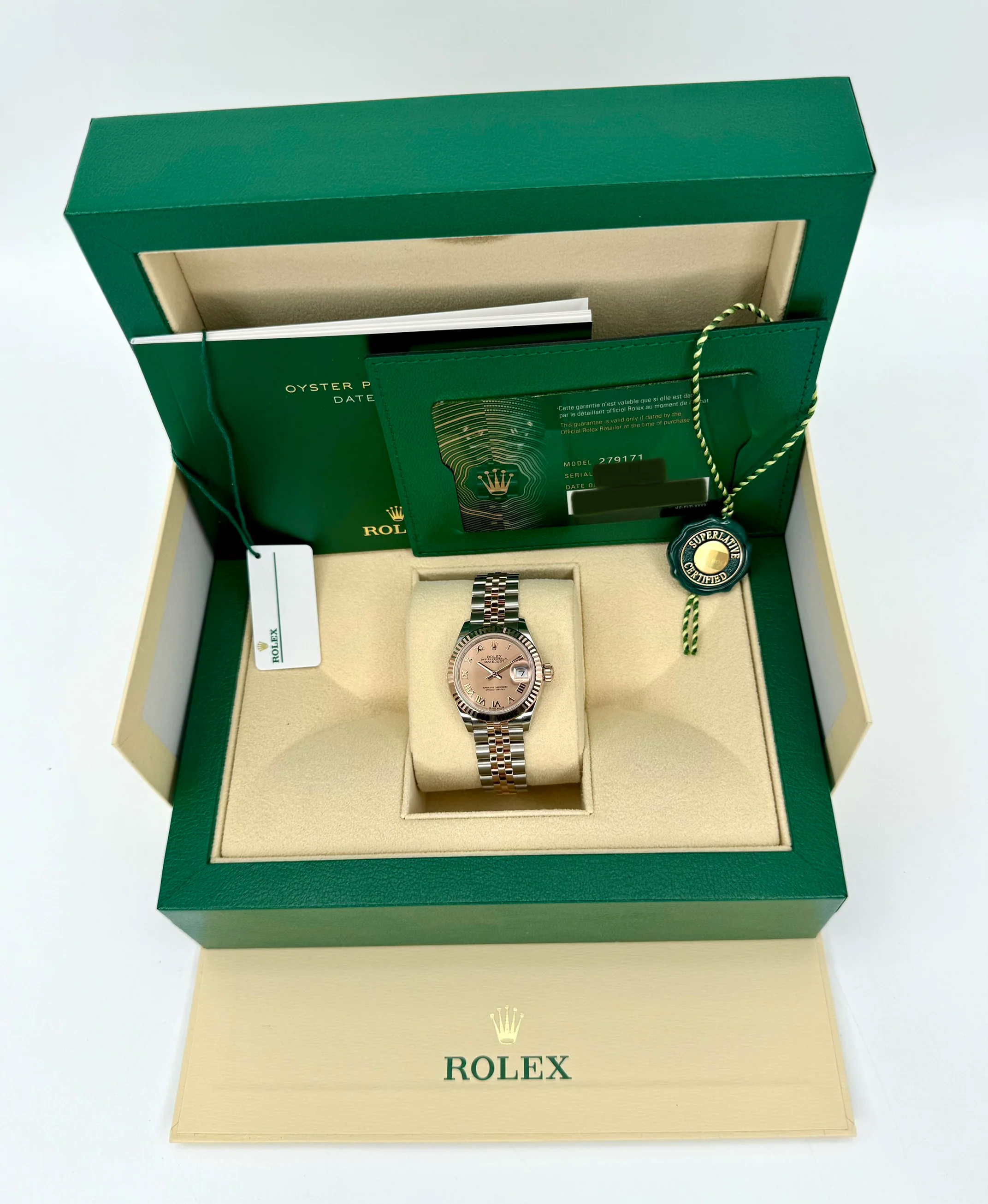 NEW 2025 Rolex Lady Datejust 28mm 279171 Two-Tone Jubilee Pink Dial - Image 9