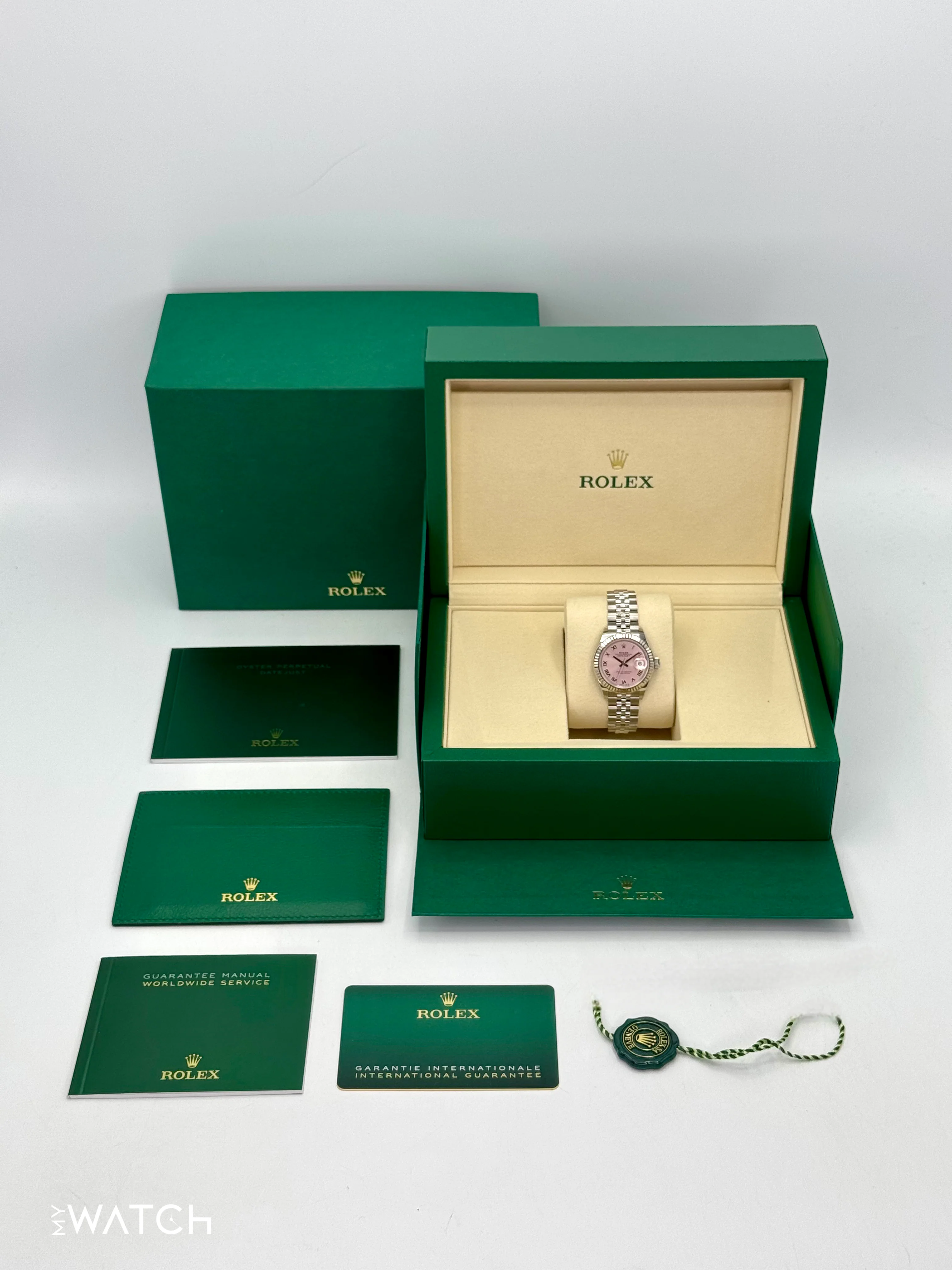 NEW 2025 Rolex Lady Datejust 28mm 279174 Stainless Steel Jubilee Pink Dial - Image 10