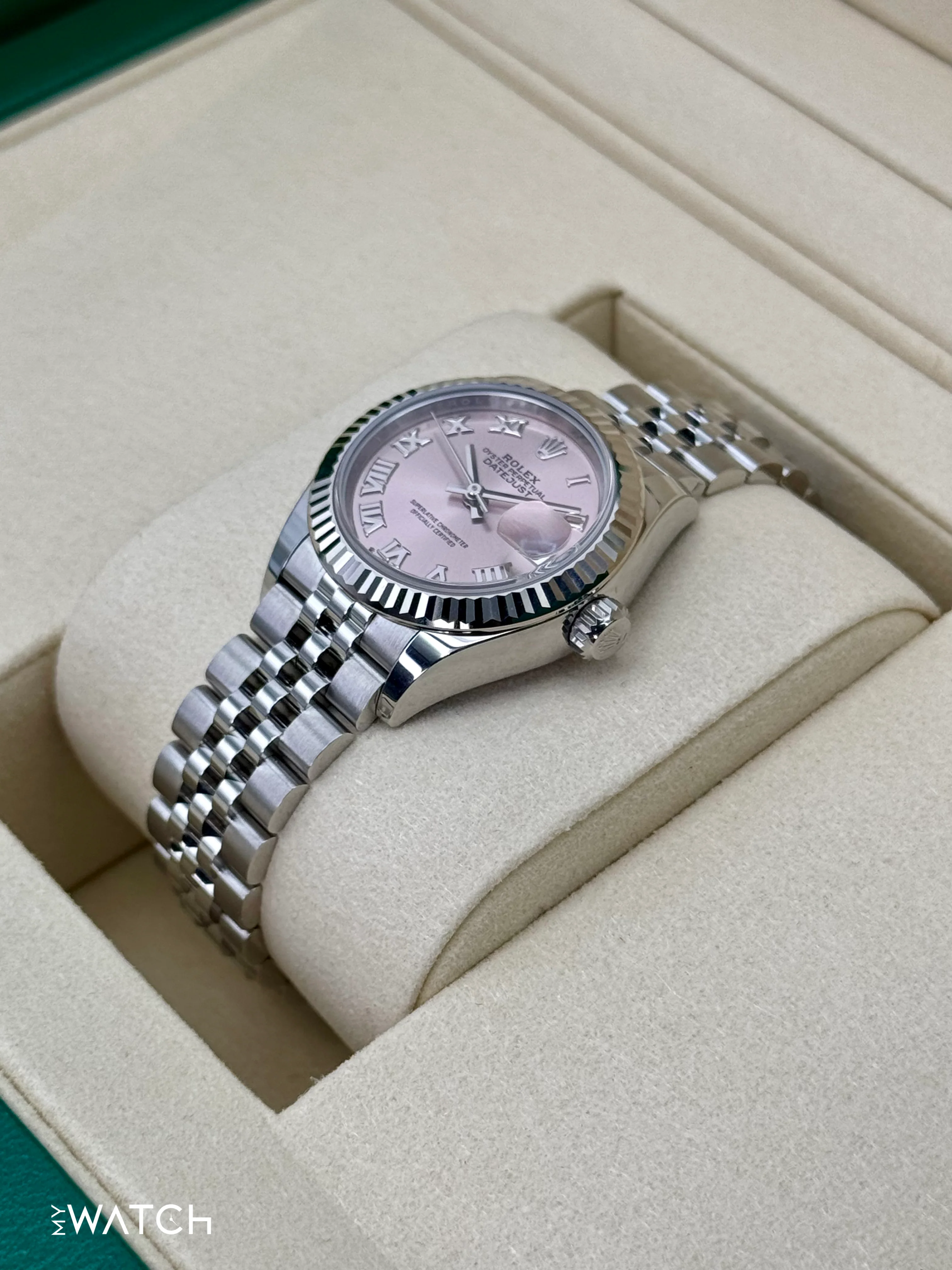 NEW 2025 Rolex Lady Datejust 28mm 279174 Stainless Steel Jubilee Pink Dial - Image 5