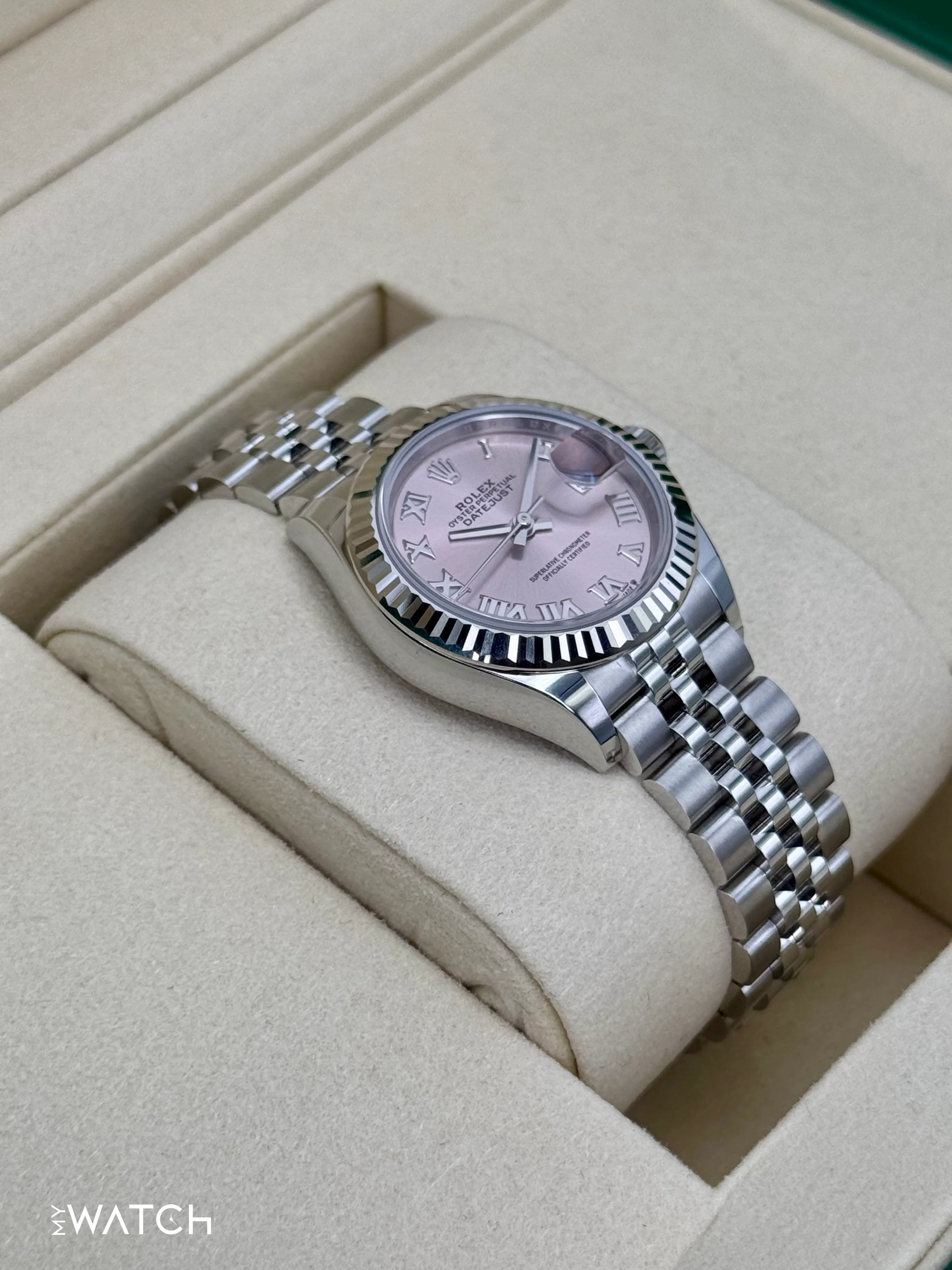 NEW 2025 Rolex Lady Datejust 28mm 279174 Stainless Steel Jubilee Pink Dial - Image 6