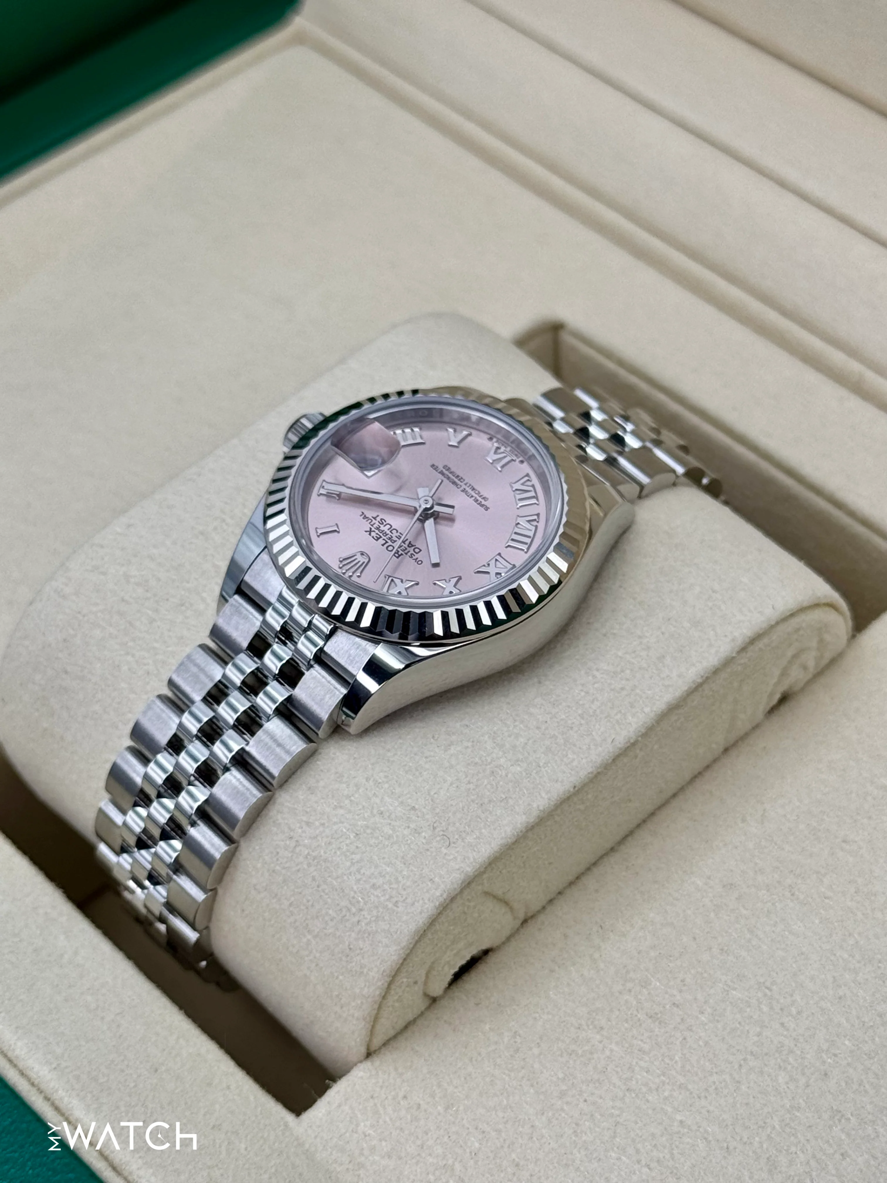NEW 2025 Rolex Lady Datejust 28mm 279174 Stainless Steel Jubilee Pink Dial - Image 7