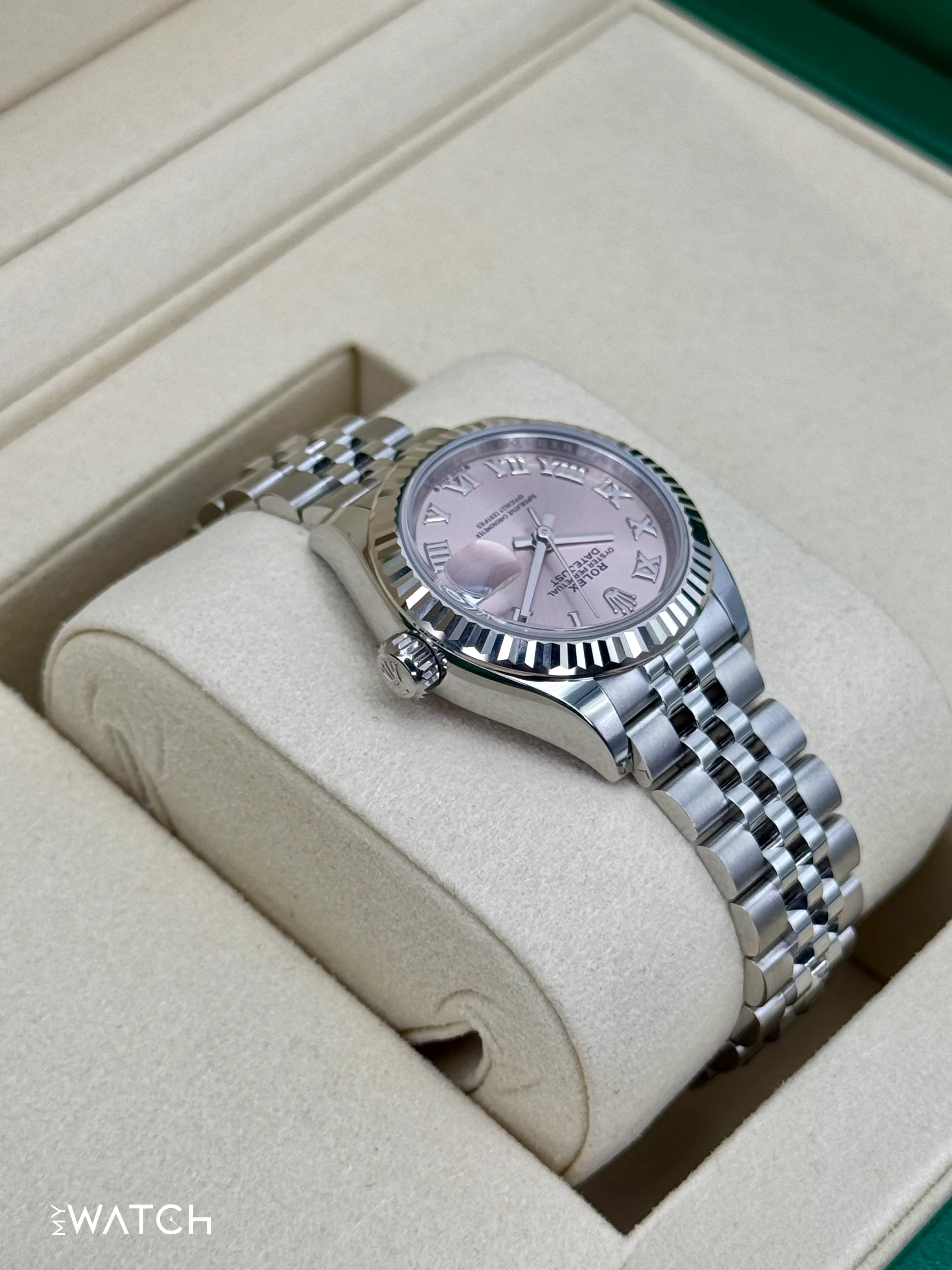 NEW 2025 Rolex Lady Datejust 28mm 279174 Stainless Steel Jubilee Pink Dial - Image 8