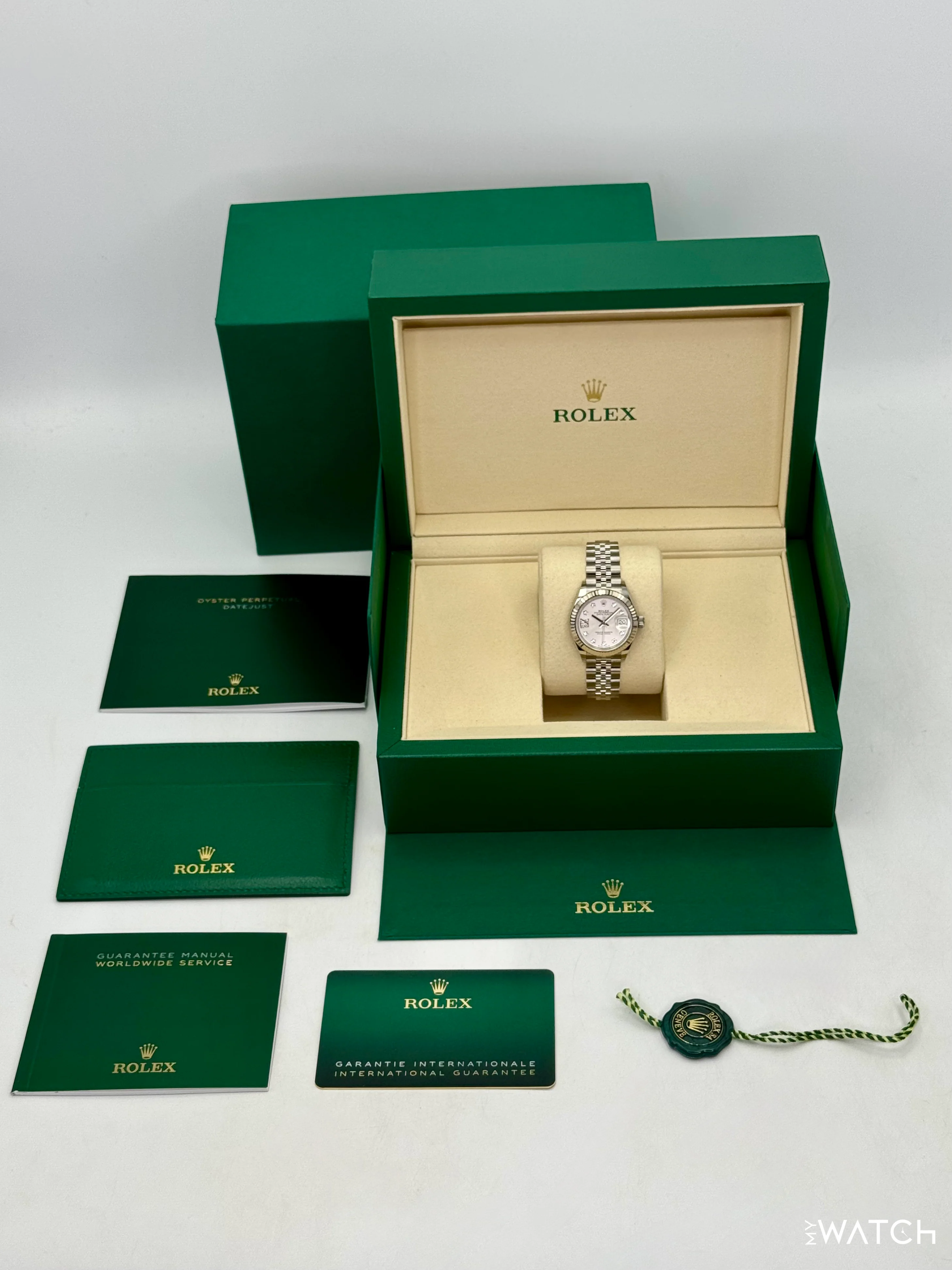 NEW 2025 Rolex Lady Datejust 28mm 279174 Stainless Steel Jubilee Silver Star Diamond Dial - Image 10