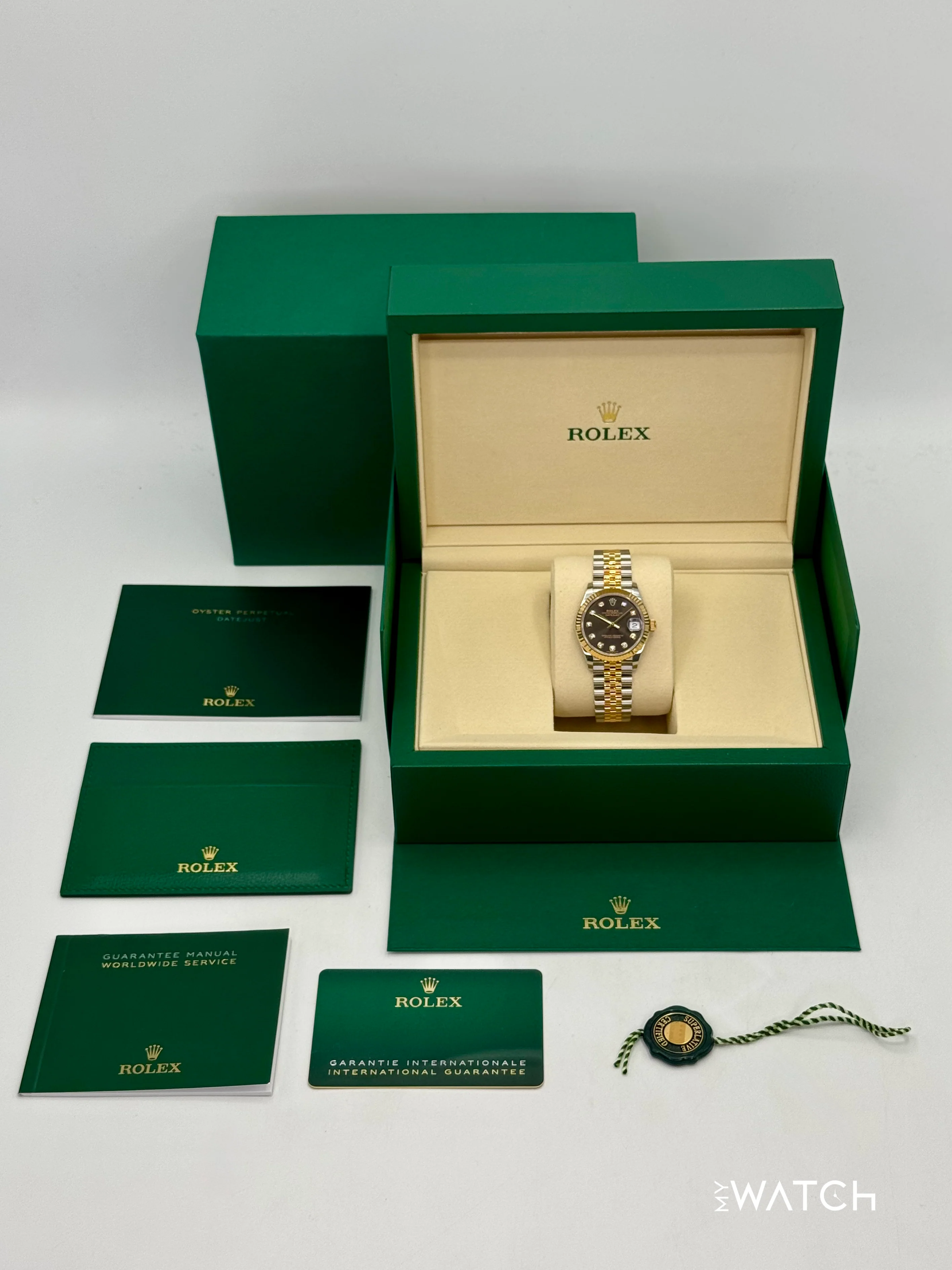 NEW 2025 Rolex Lady Datejust 31mm 278273 Two-Tone Dark Grey Diamond Dial - Image 10