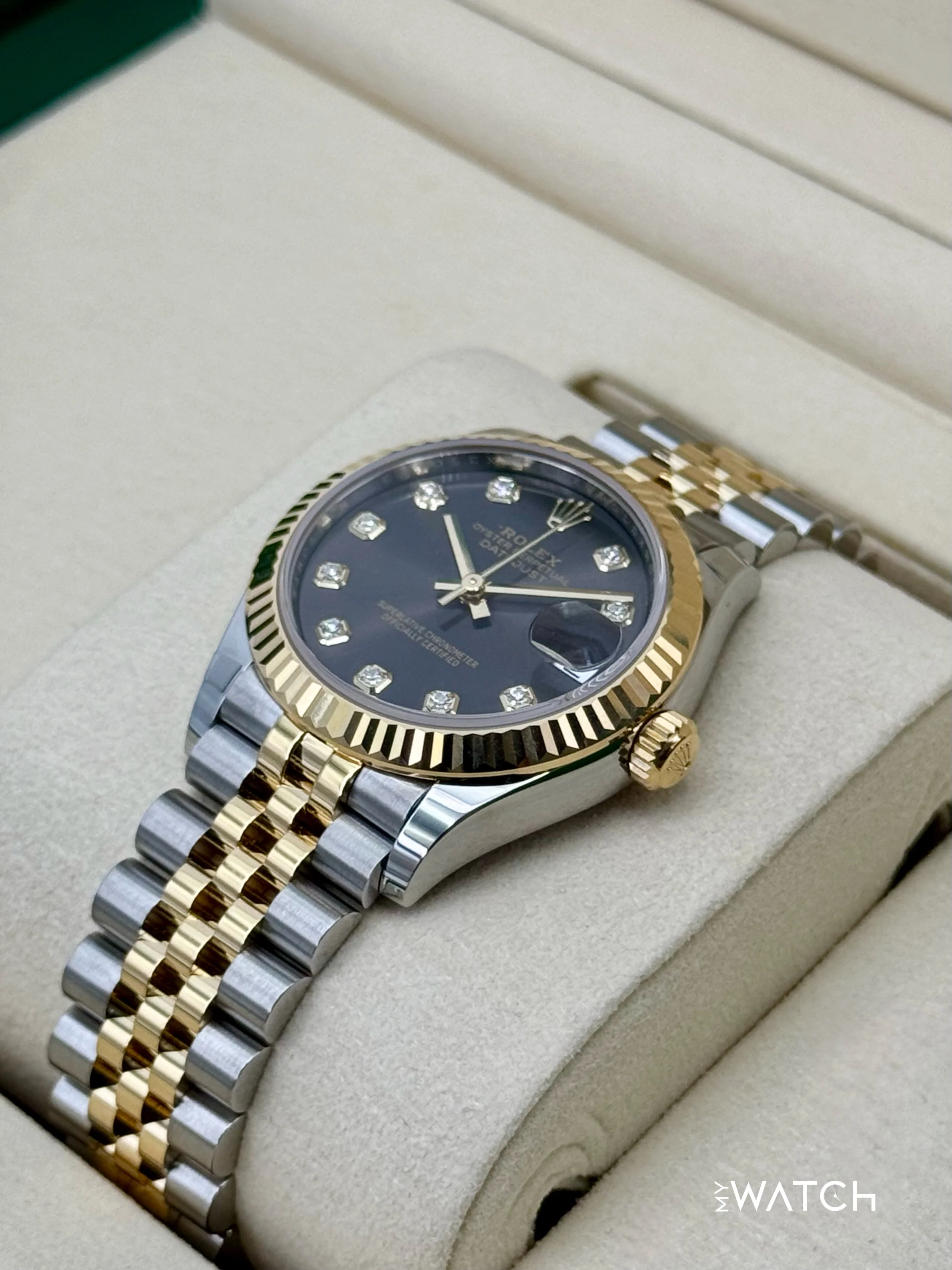 NEW 2025 Rolex Lady Datejust 31mm 278273 Two-Tone Dark Grey Diamond Dial - Image 5