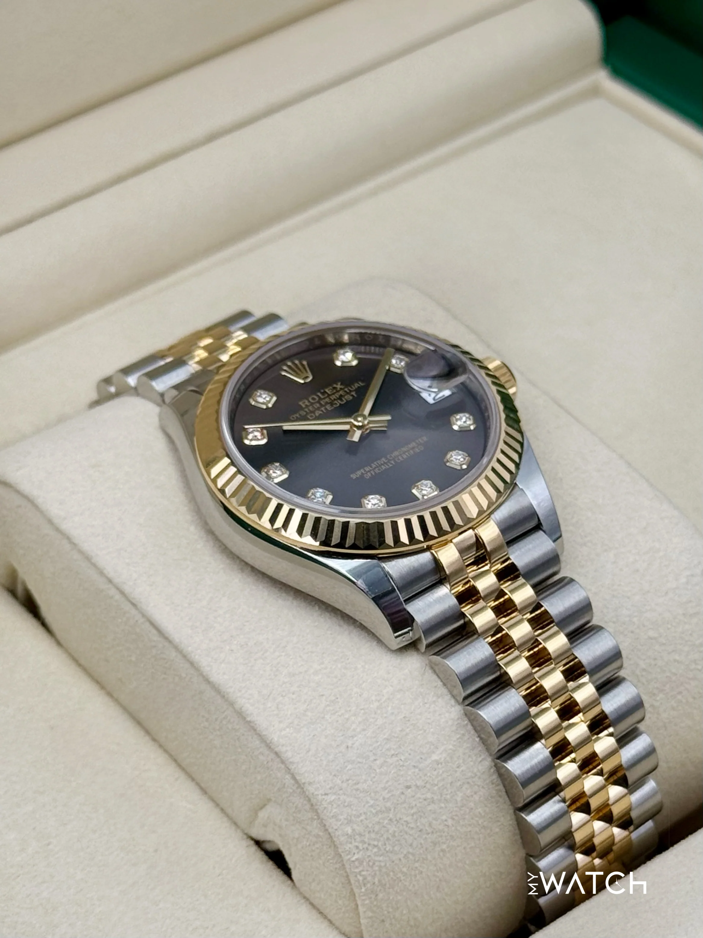 NEW 2025 Rolex Lady Datejust 31mm 278273 Two-Tone Dark Grey Diamond Dial - Image 6