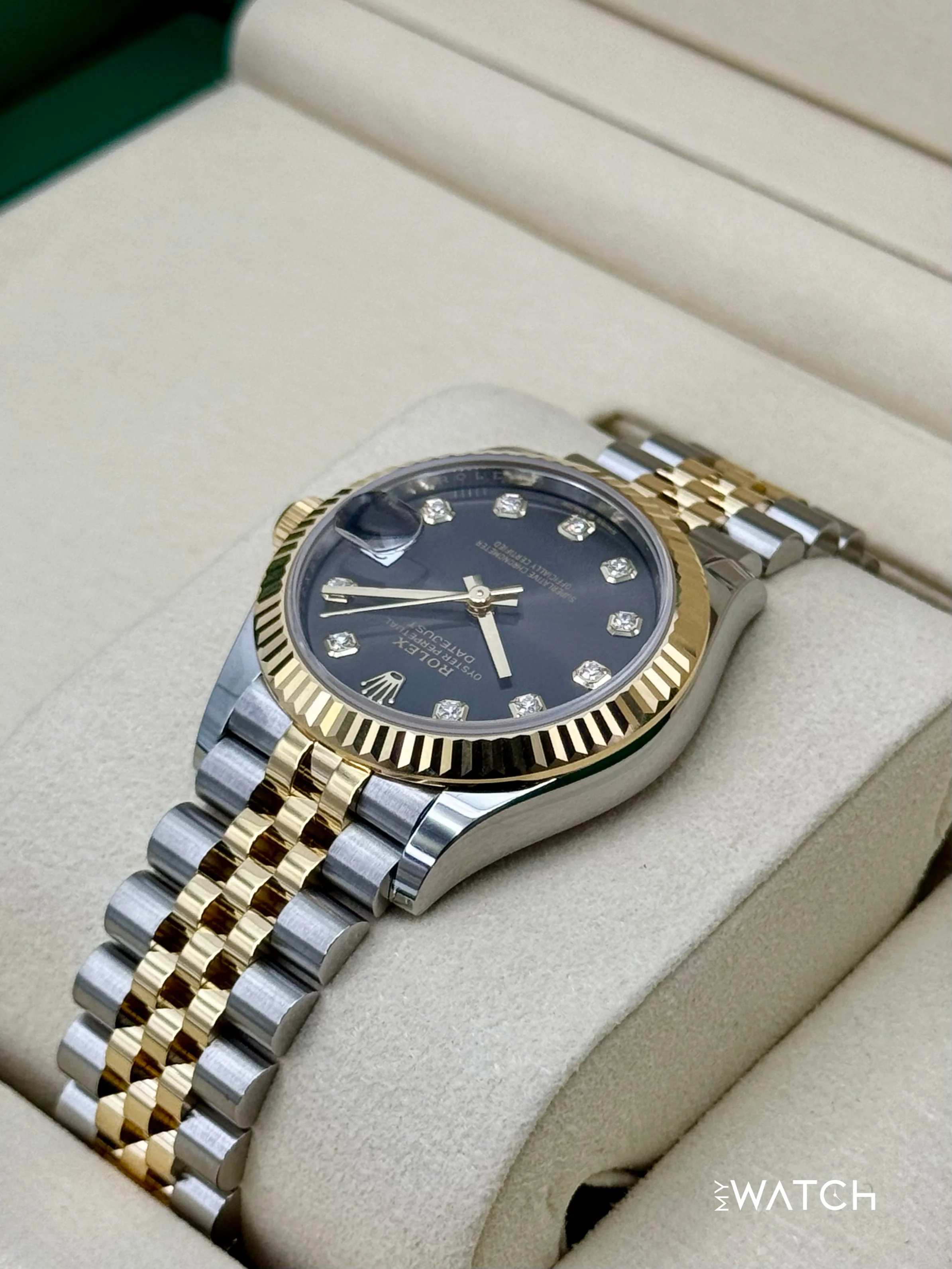 NEW 2025 Rolex Lady Datejust 31mm 278273 Two-Tone Dark Grey Diamond Dial - Image 7