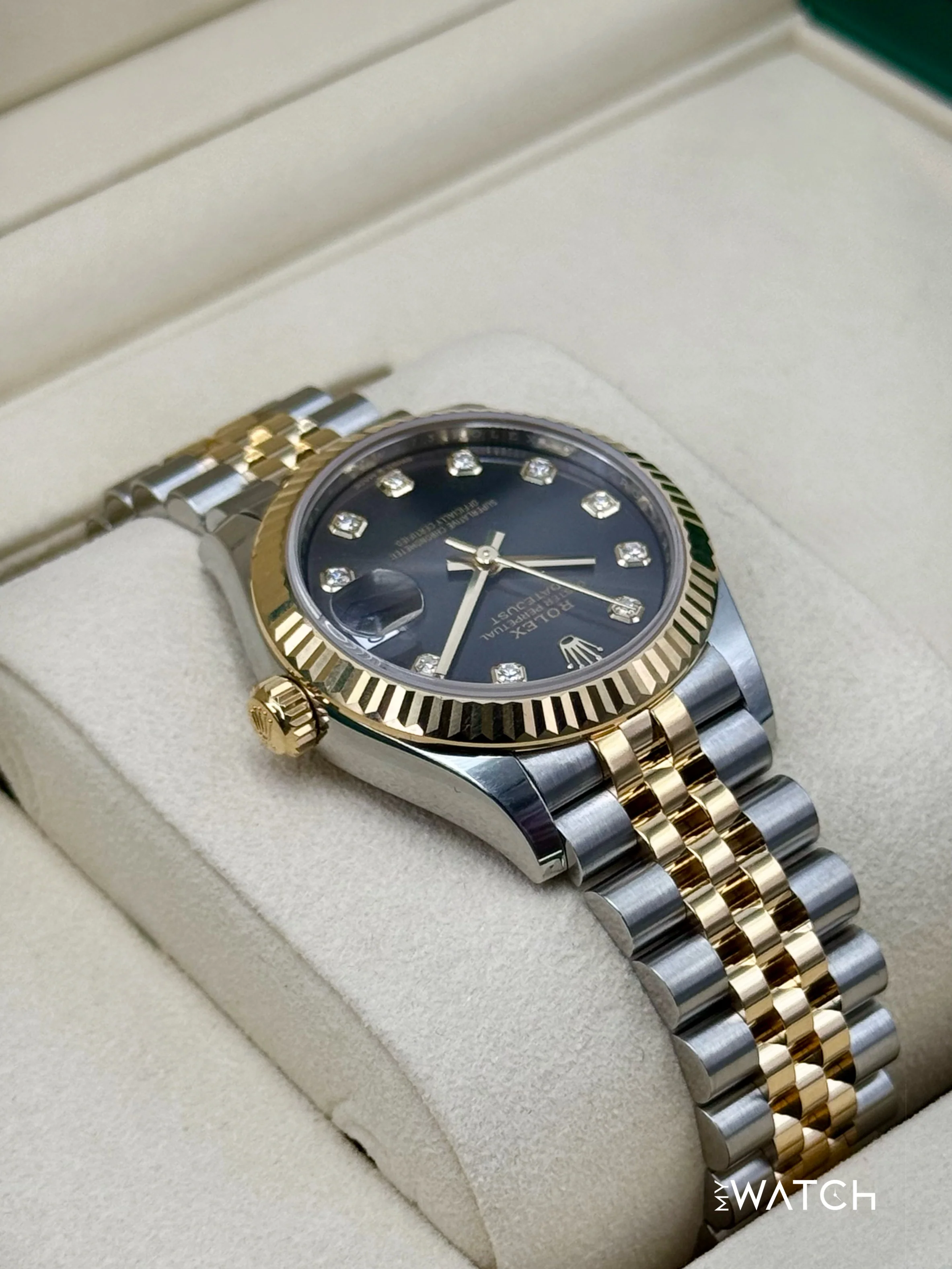 NEW 2025 Rolex Lady Datejust 31mm 278273 Two-Tone Dark Grey Diamond Dial - Image 8
