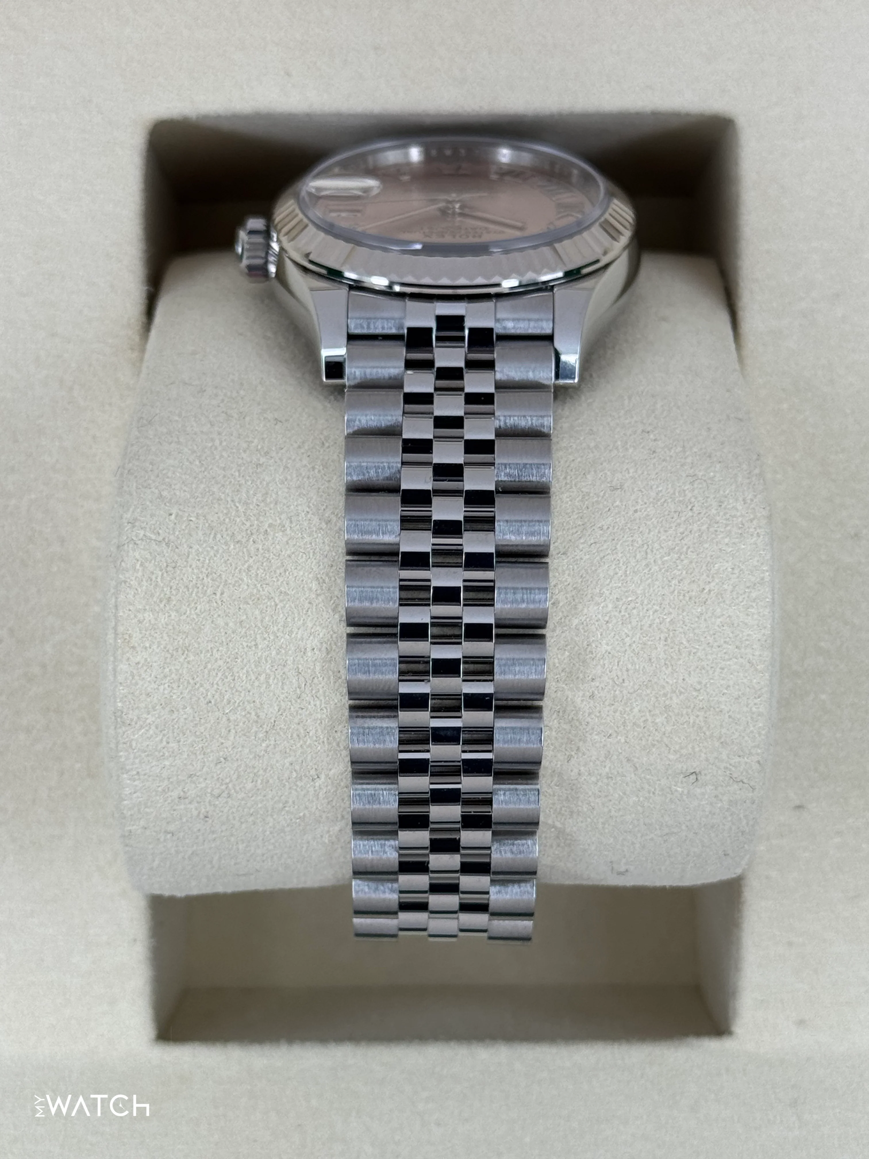 NEW 2025 Rolex Lady Datejust 31mm 278274 Stainless Steel Jubilee Pink Roman Dial - Image 4