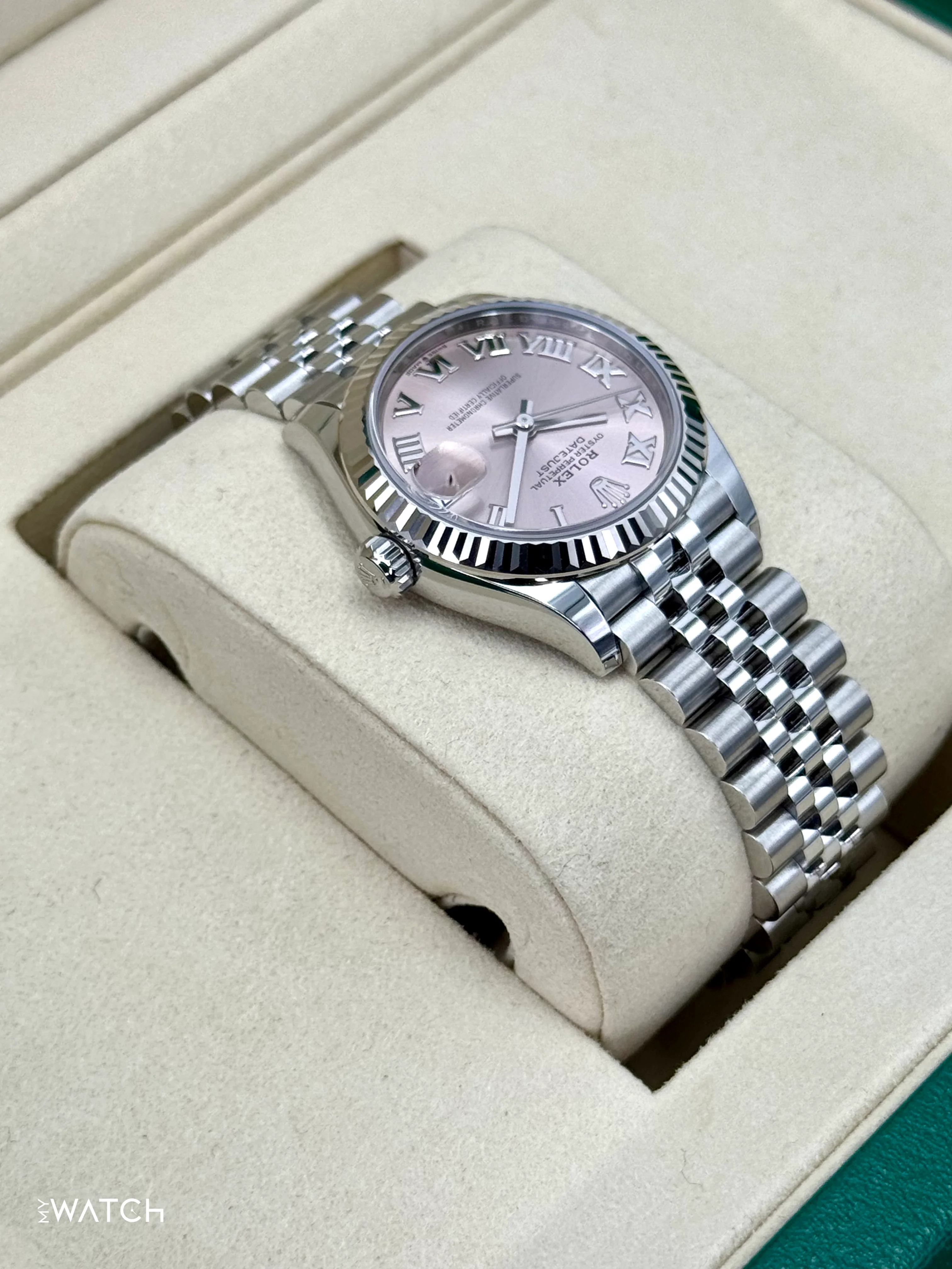 NEW 2025 Rolex Lady Datejust 31mm 278274 Stainless Steel Jubilee Pink Roman Dial - Image 8